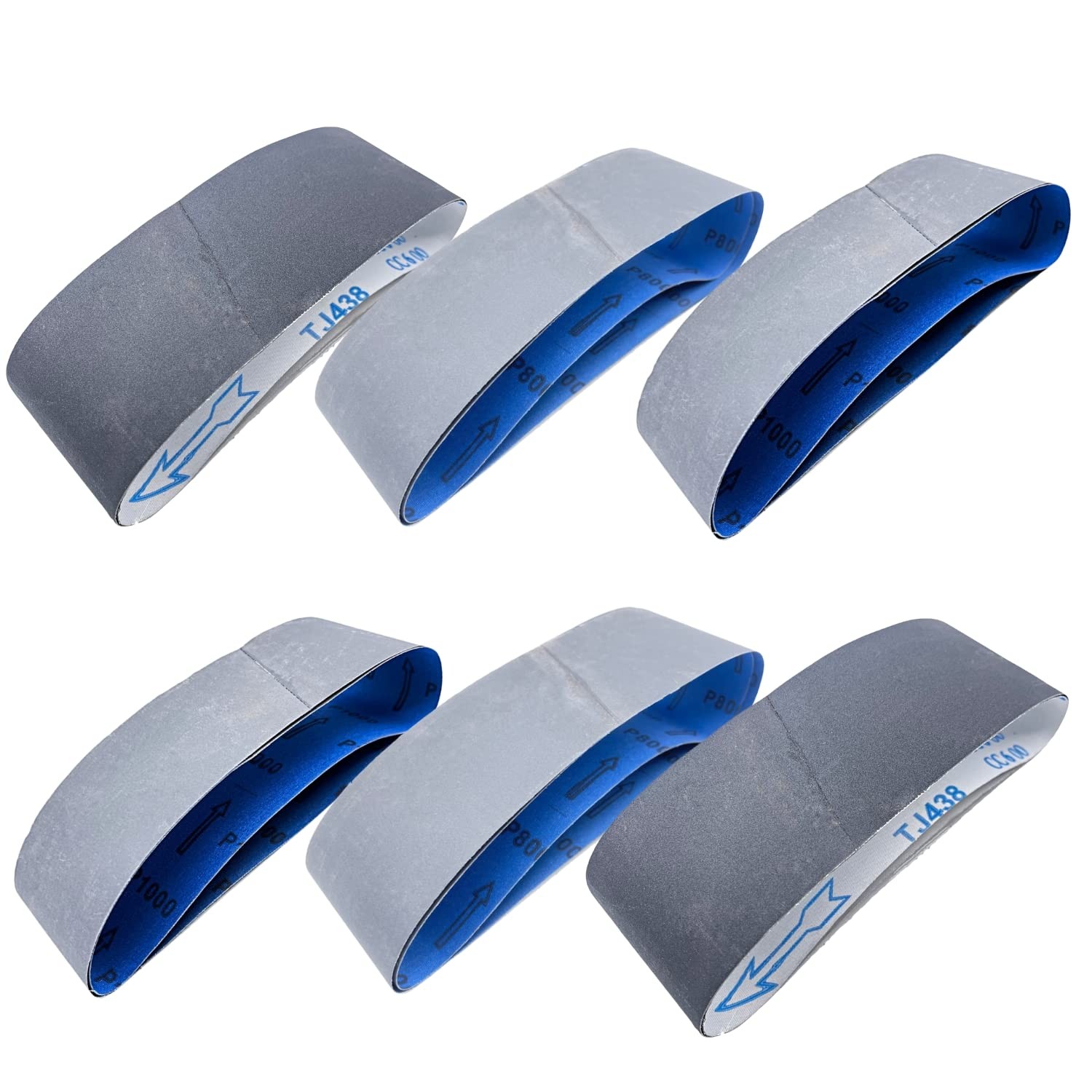 Sanding Belts 3 x 21 Inch Silicon Carbide Sander Paper – 4 PCS Each of 600, 8…