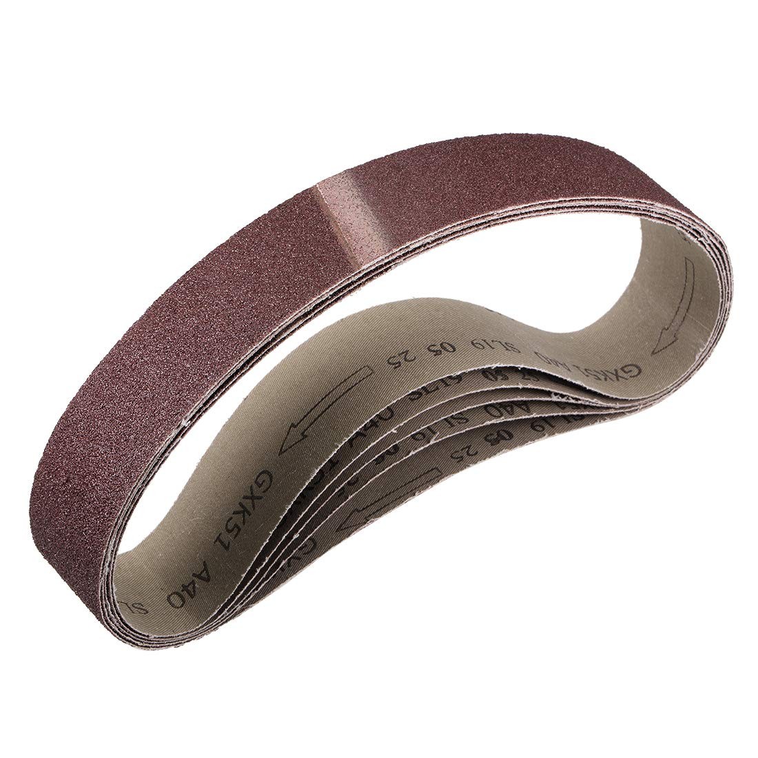 uxcell 2 x 27 Inch Sanding Belt 40 Grit Sand Belts for Sander 5pcs