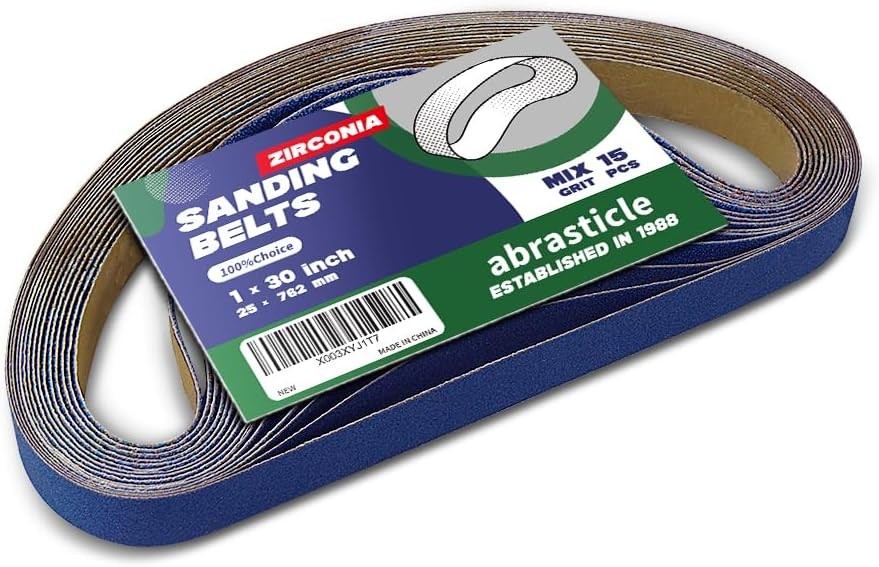 1″ x 30″ Zirconia Knife Sharpening Sanding Belts for Metal, 1 x 30 Inch Zirconia