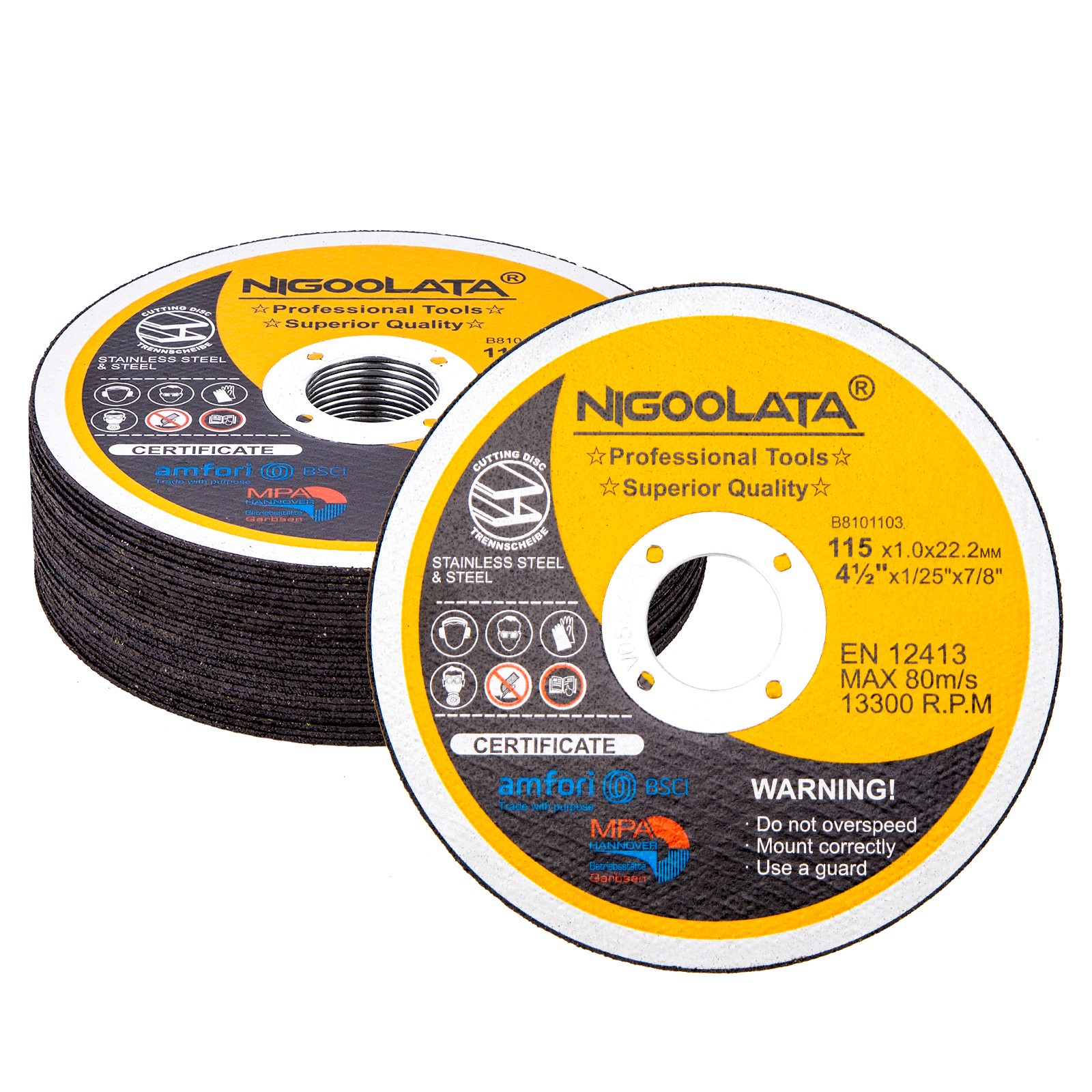 25-100x Cut Off Wheels 4-1/2″ Metal & Stainless Steel Angle Grinder Cutting Disc