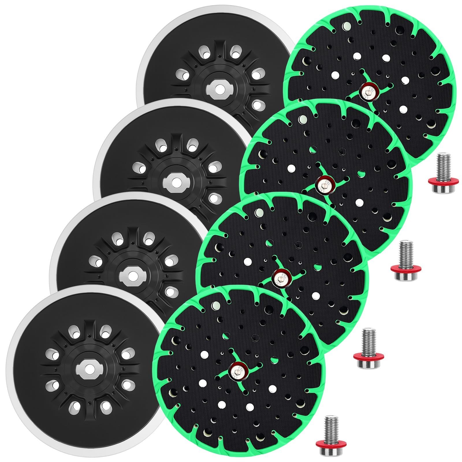 4 Pack 6″ Soft Sanding Pads for 48 Hole Sanders, Compatible with ETS EQ 150/3 &