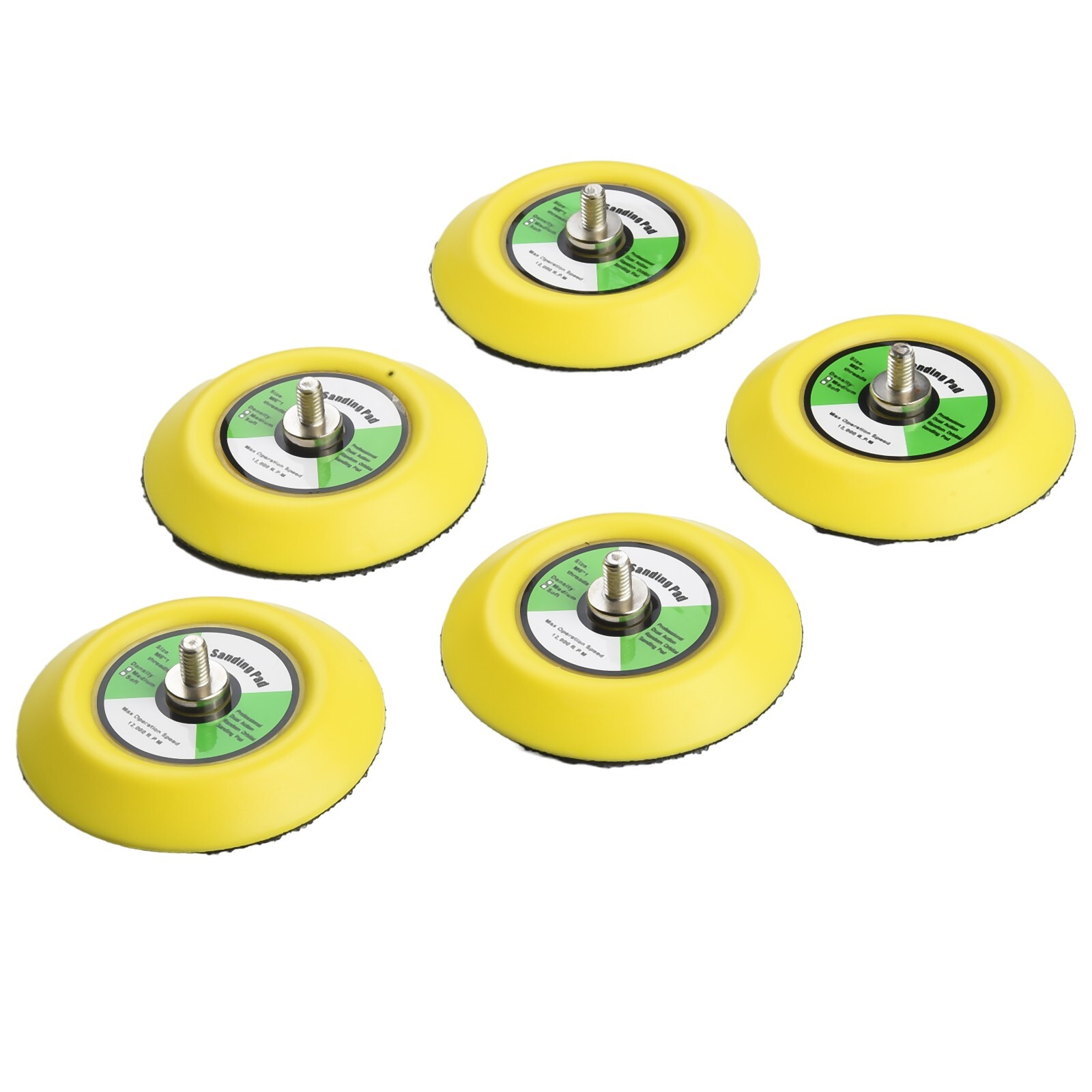 3 75mm & Sanding Polishing Backing Pad M6 Thread For Air Sander 5pc