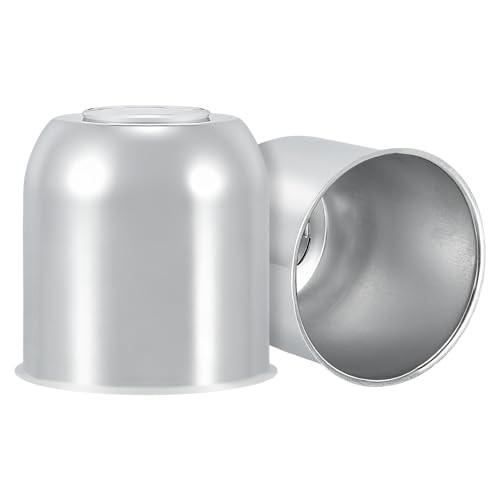 4.25″ Push Through Center Caps for Trailer Truck RV Wheel Rims 2Pack Silver