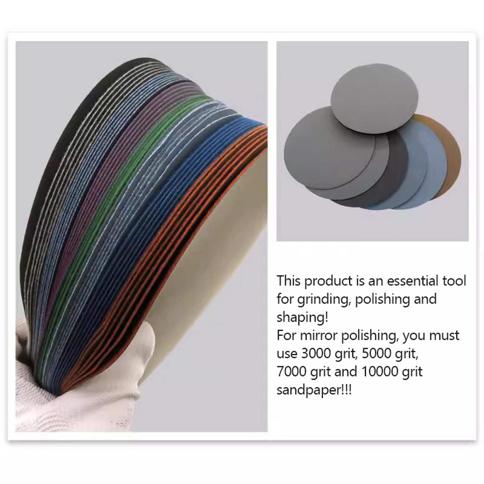 7″ – 180mm Foam Sponge Sanding Disc Wet and Dry Sandpaper Hook & Loop For Polish