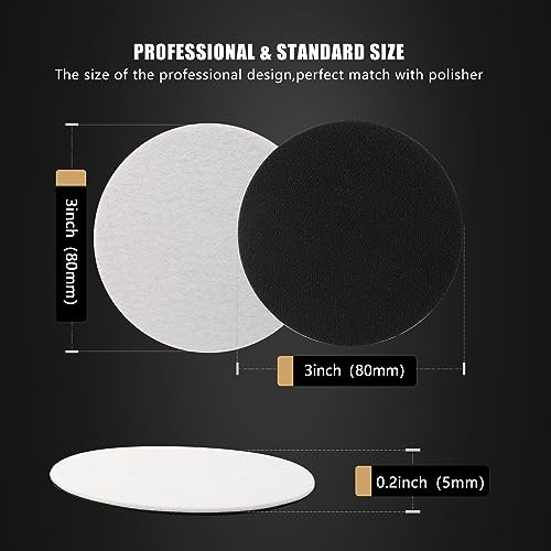 Polishing Pad, 5 Pcs 3”(80mm) Car Polishing Discs Microfiber 3 Inch(80mm)