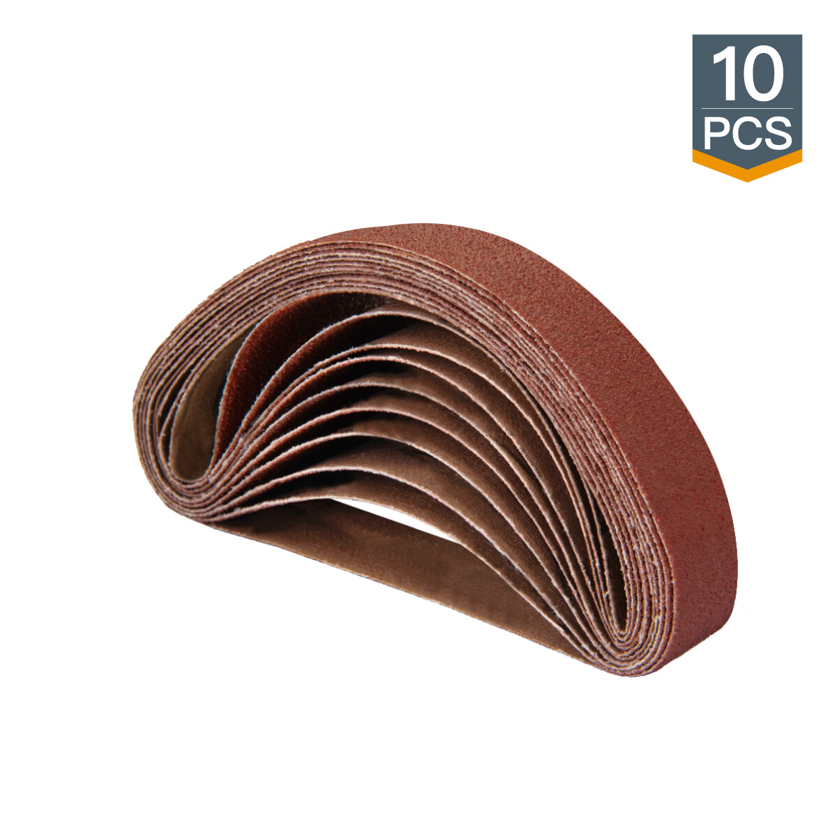 POWERTEC 3/8 x 13″ Sanding Belts 150 Grit 10pcs Aluminum Oxide Sandpaper 401315
