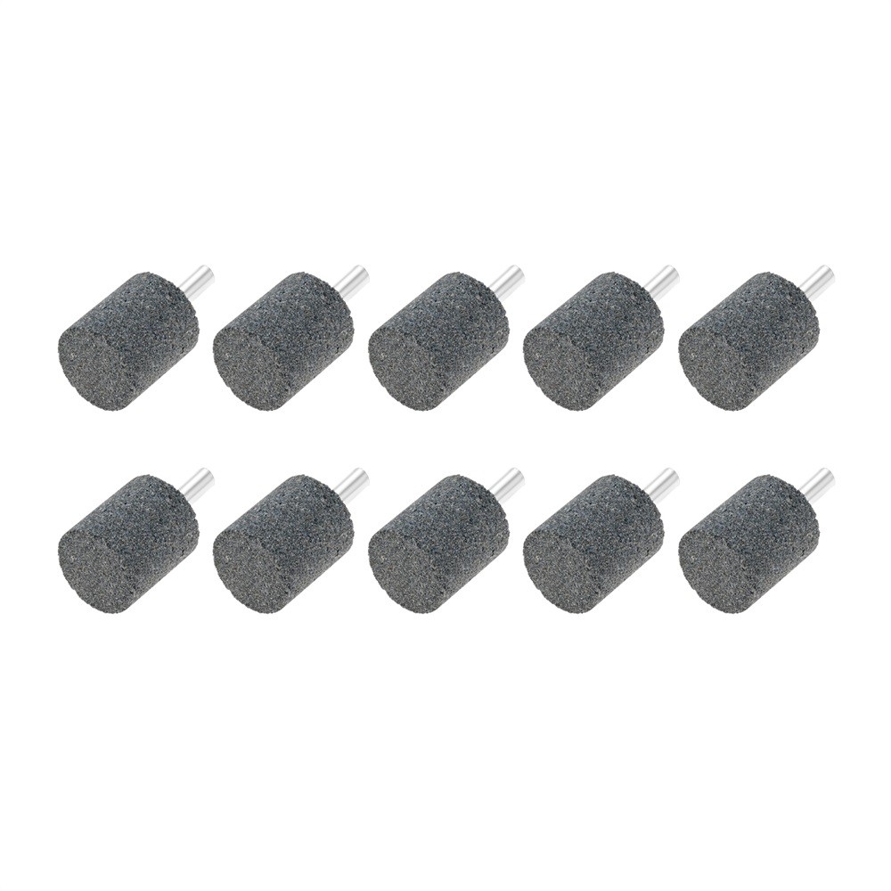 10x 25mm Head 1/4″ Shank Aluminum Oxide Cylindrical Grinding Stones Rotary Drill