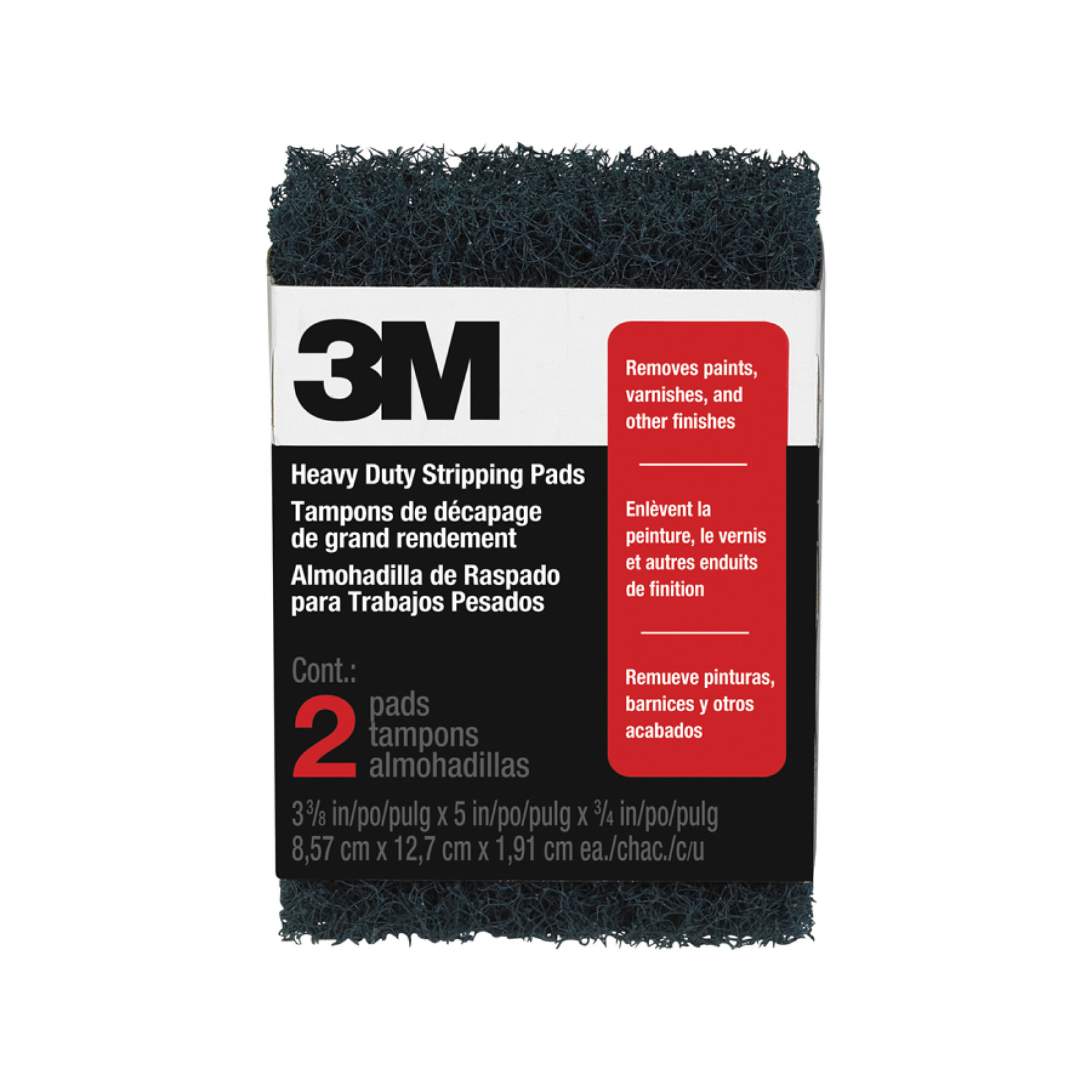 3M Heavy Duty Stripping Pads 10111NA, 3 Coarse, Two-pack, Open Stock