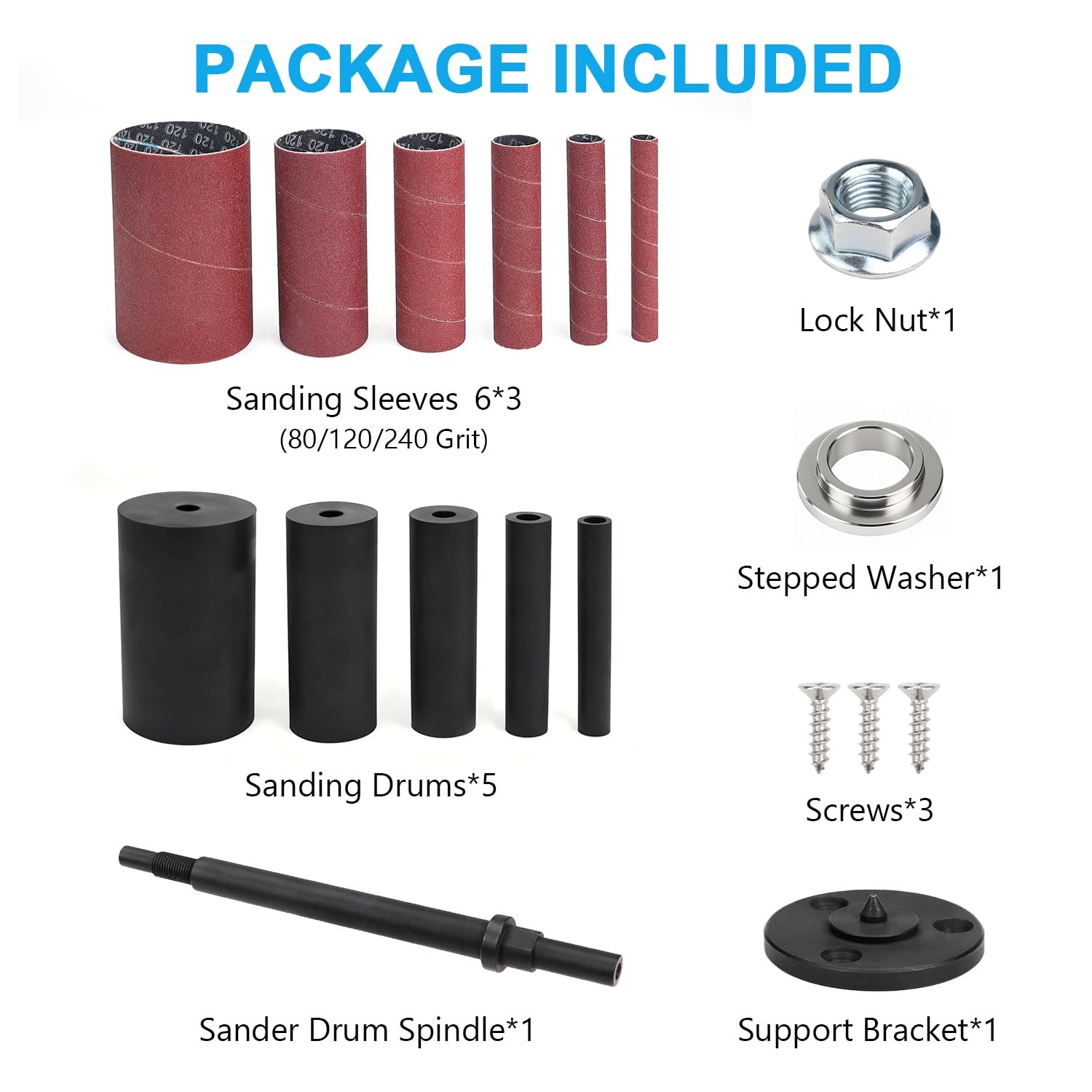 Scottchen PRO 4-1/2 Drill Press Sanding Spindle Kit,Spindle Sander Drum Kit