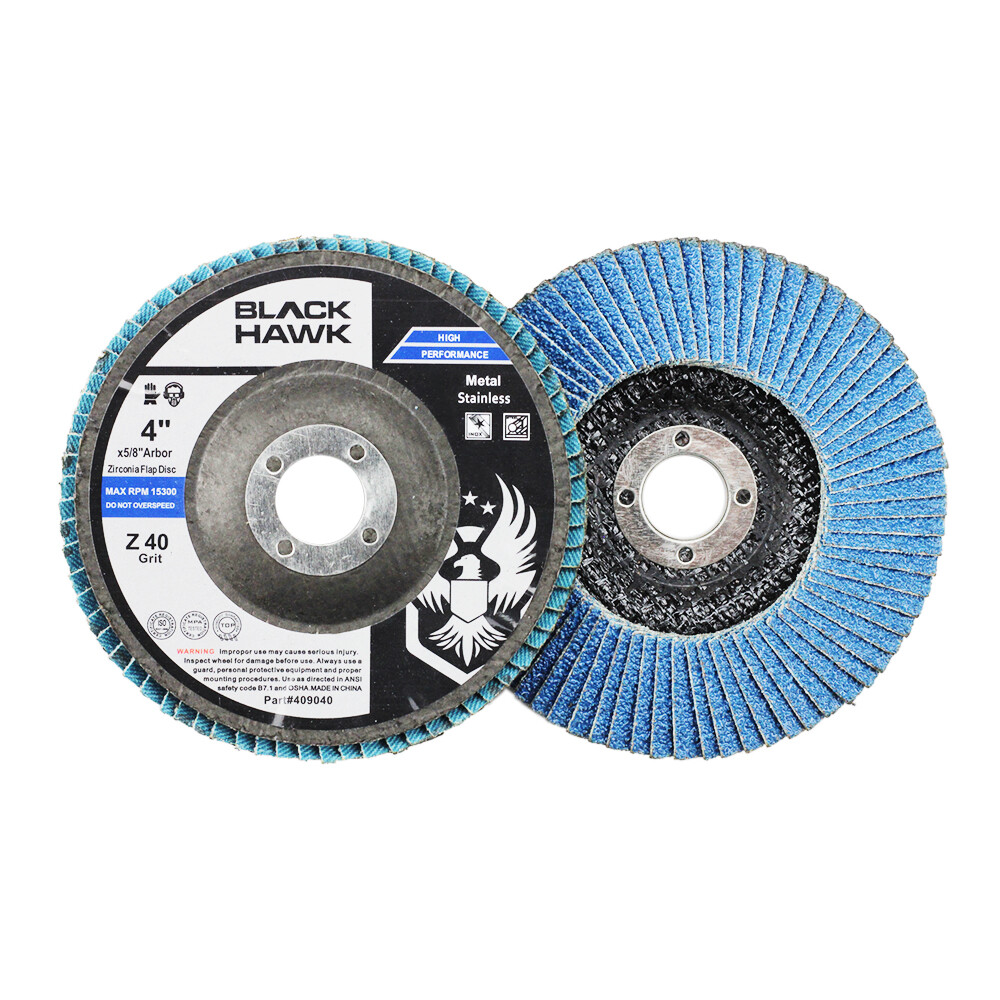 BHA 4″ x 5/8″ Zirconia Flap Discs Grinding Wheels for Angle Grinder – 5 Pack