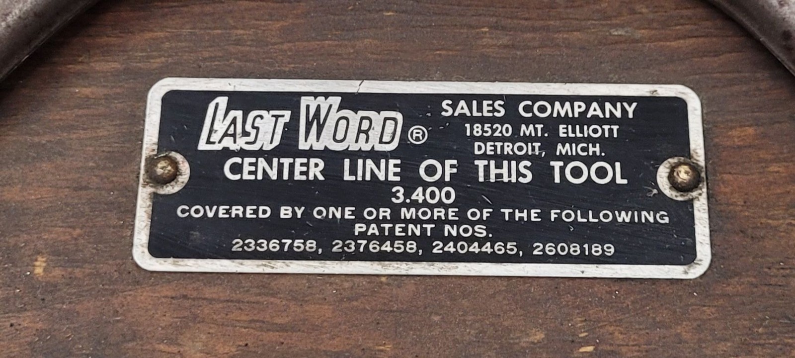 Last Word Radius Angle Dresser Centerline 3.400