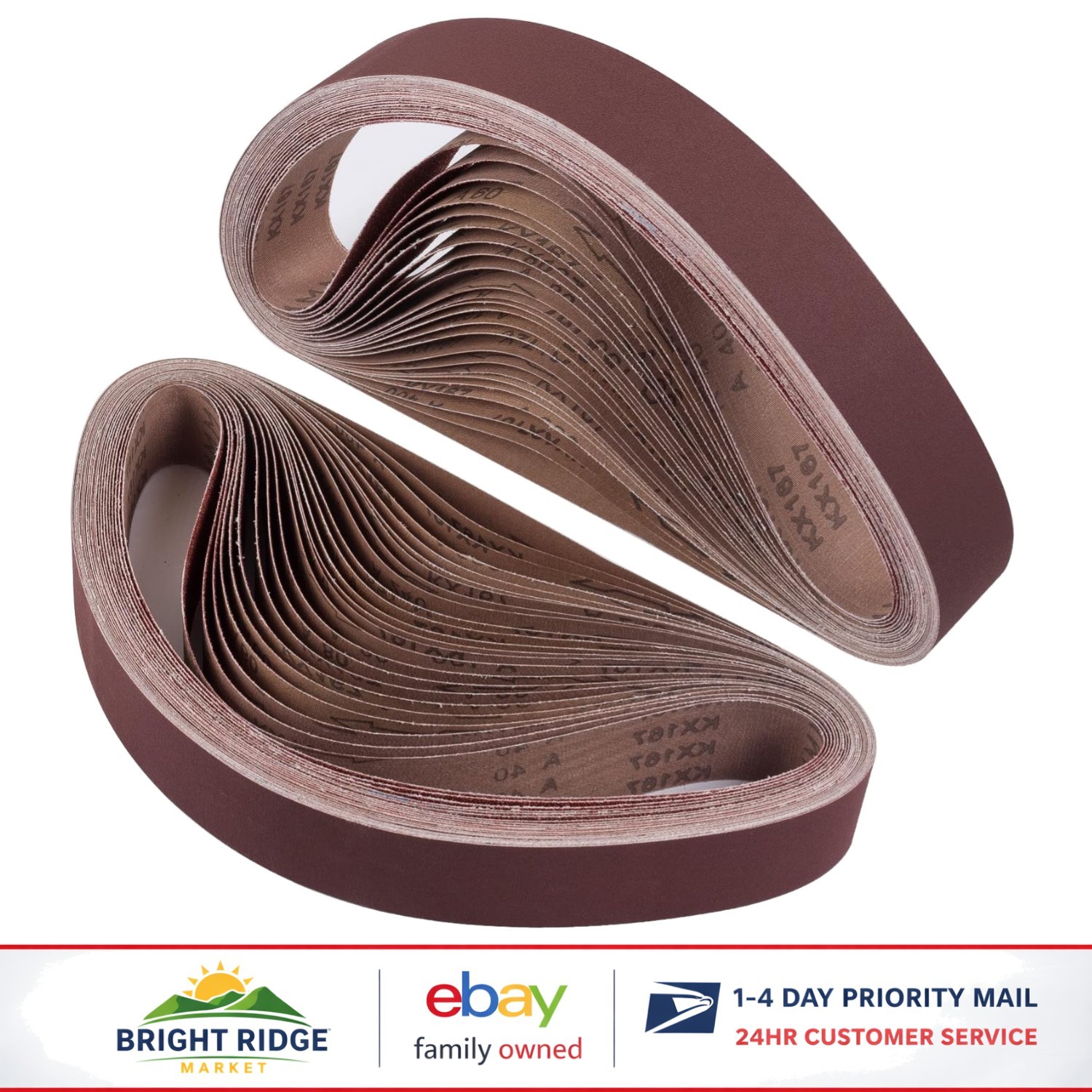 Versatile Sanding Belts 2×42 Inch Set with Grits 40 to 400 for Finishing