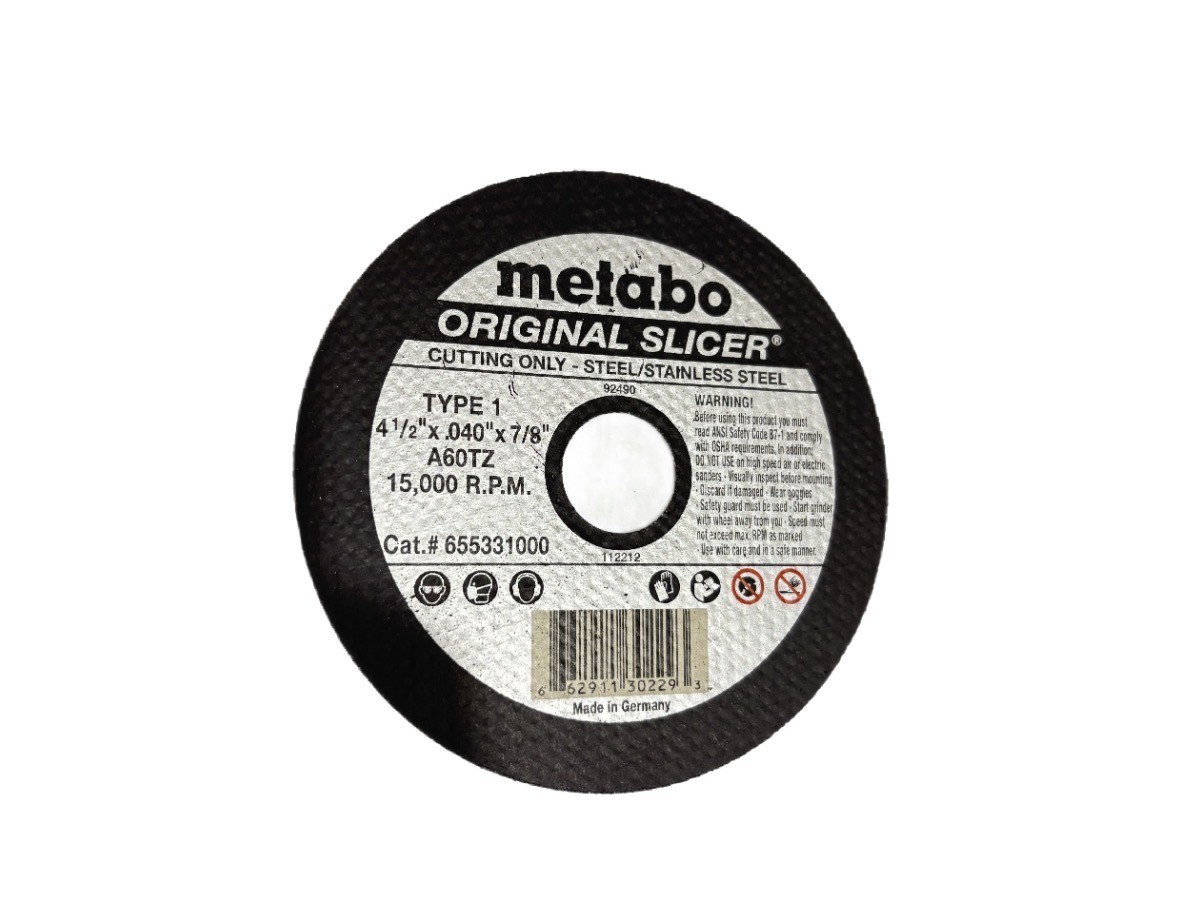 METABO CUTTING DISC STEEL/STAINLESS STEELS TYPE 1 4-1/2“X.040“X7/8 – LOT OF 10