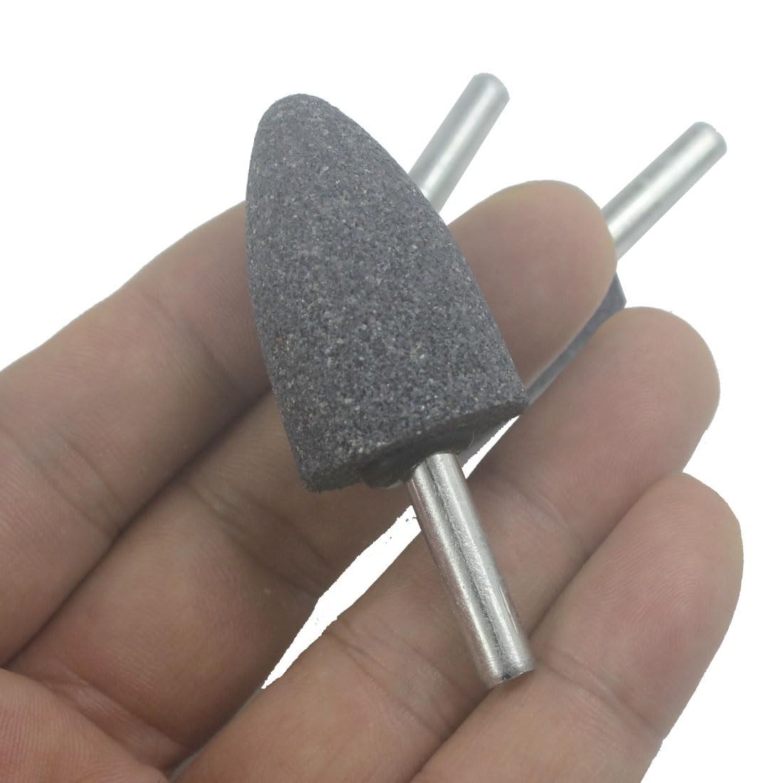 25mm Cone Shape Grinding Stone, Aluminum Oxide Bits for Rotary Tools Drill, 1/4