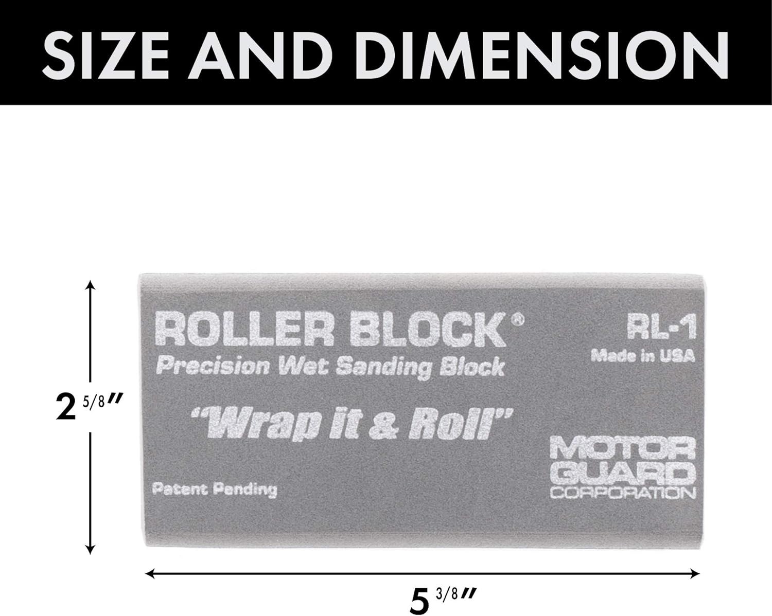 Professional Roller-Block Wet Sanding Tool with Radius Edges – Compact Design