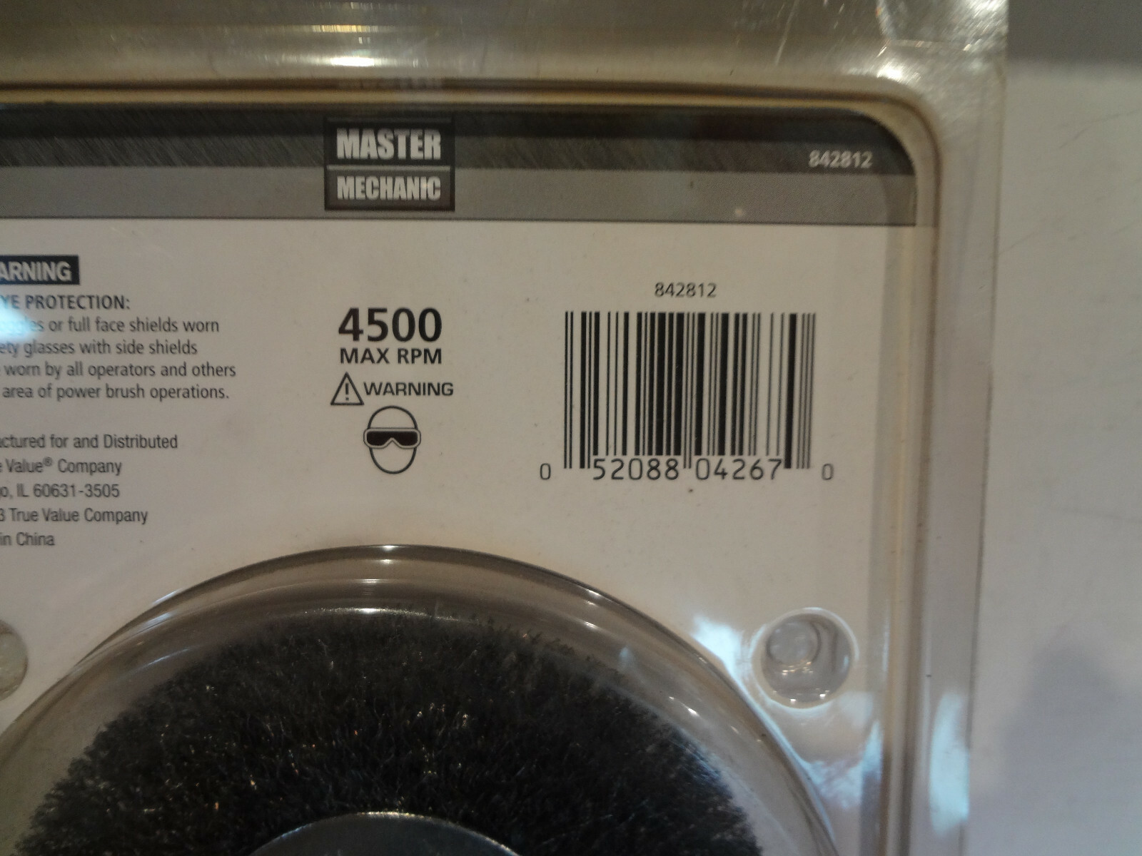 Master Mechanic 4″ FINE Crimped Wire Wheel Brush #842812