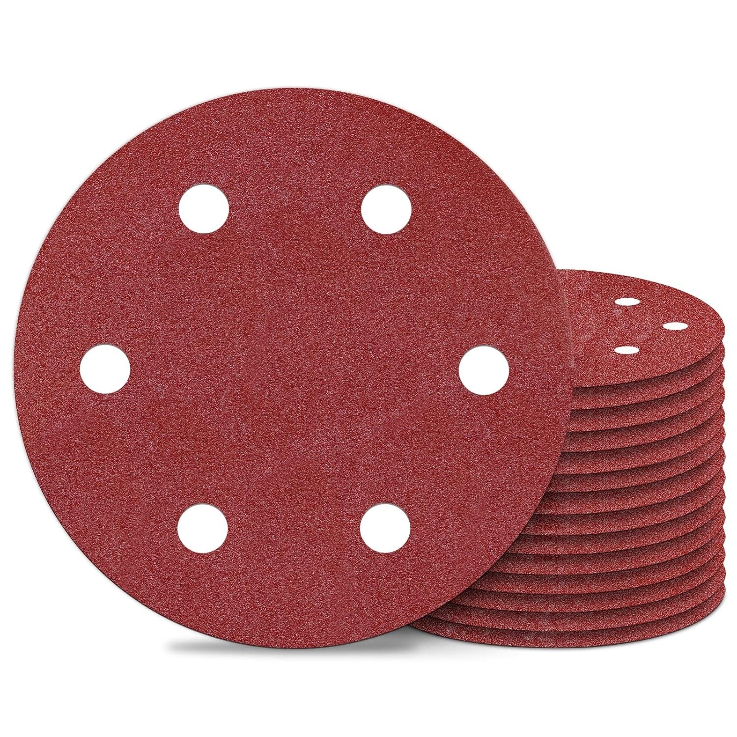 9 Inch 6 Hole Sanding Discs 180 Grit Hook and Loop for Drywall Sander 15PCS