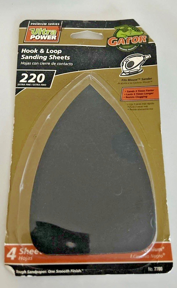 Gator Finishing 7700 220 Grit Zirconium Oxide Detail Sanding Sheets (4 sheets)