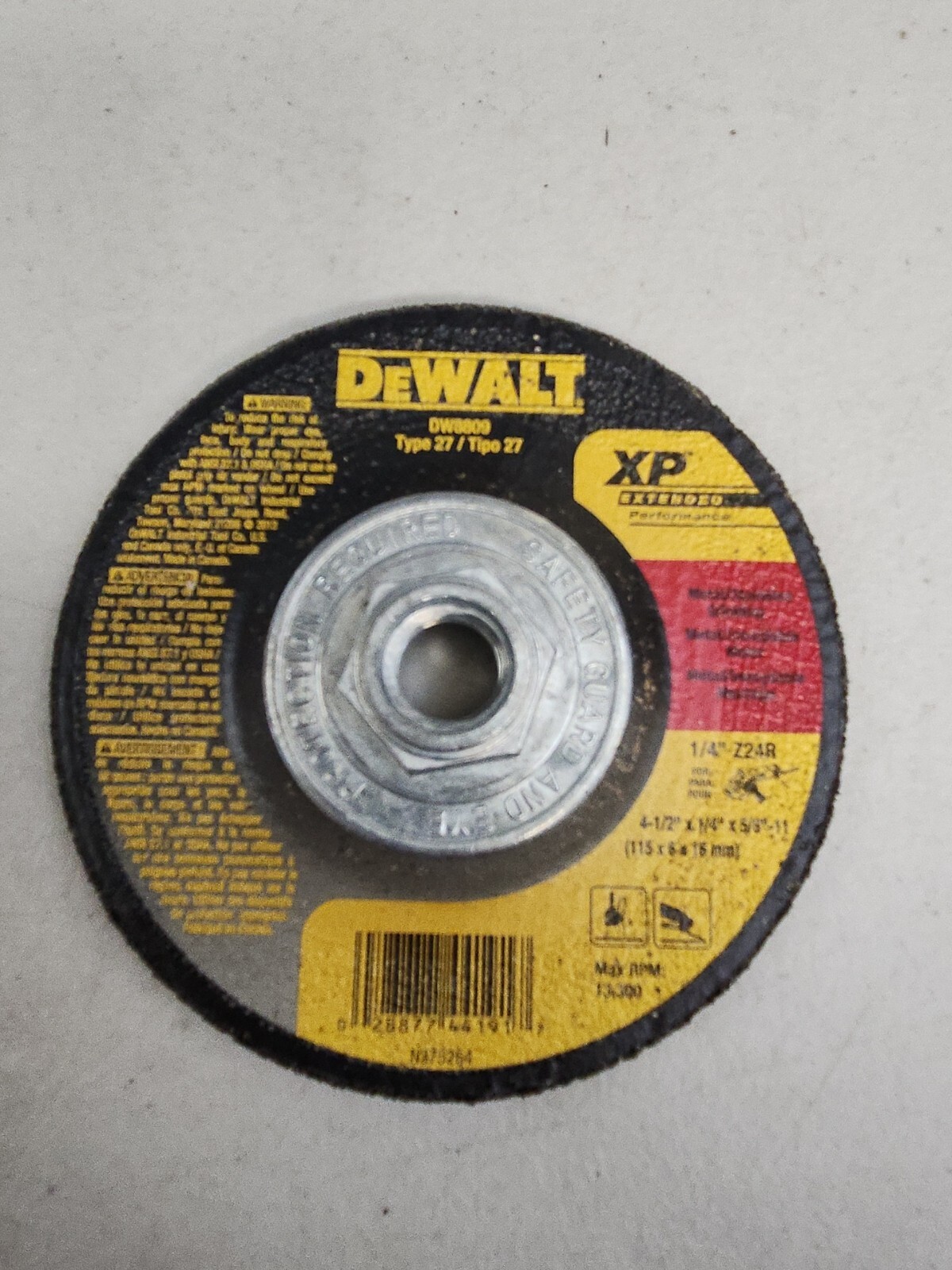 Dewalt DW 8809 4 1/2 ” X 1/4″ X 5/8-11″ Grinding Wheel 10 Pack