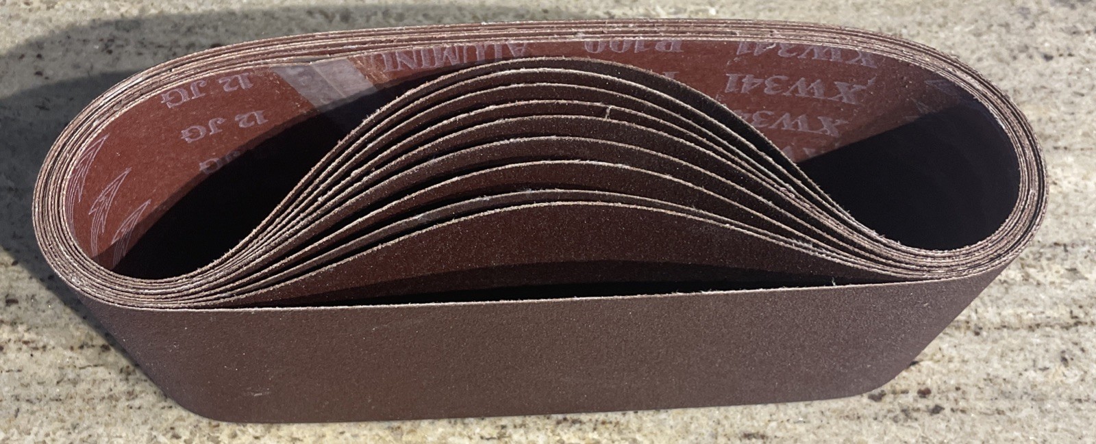 4” x 24 inch Sanding Belts 100 Grit Belt Sander / Sandpaper (LOT OF 10) NOS