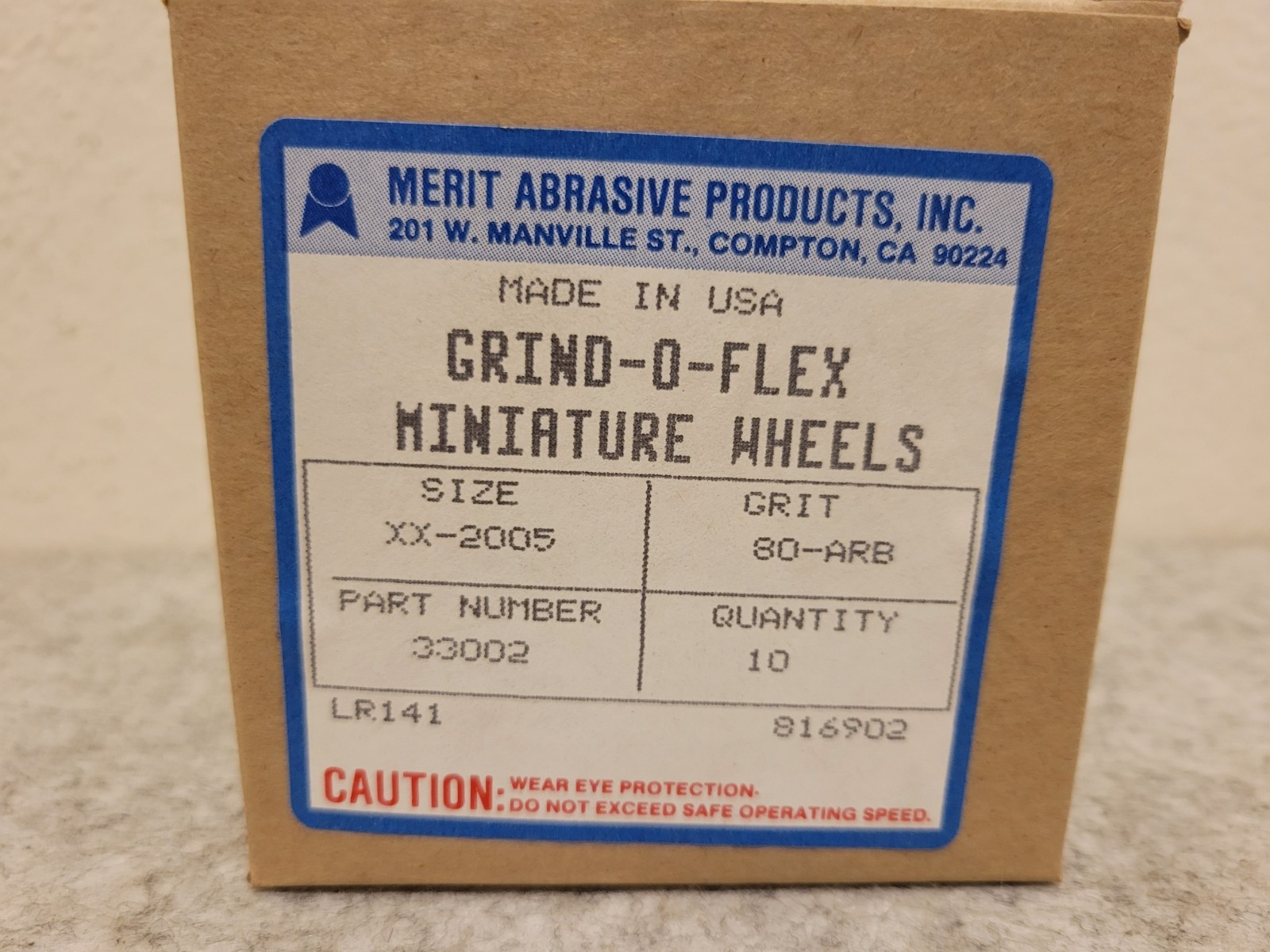 MERIT Miniature Flap Grinding Wheel 80 GRIT GRIND-O-FLEX THREAD 33002 Box Of 10