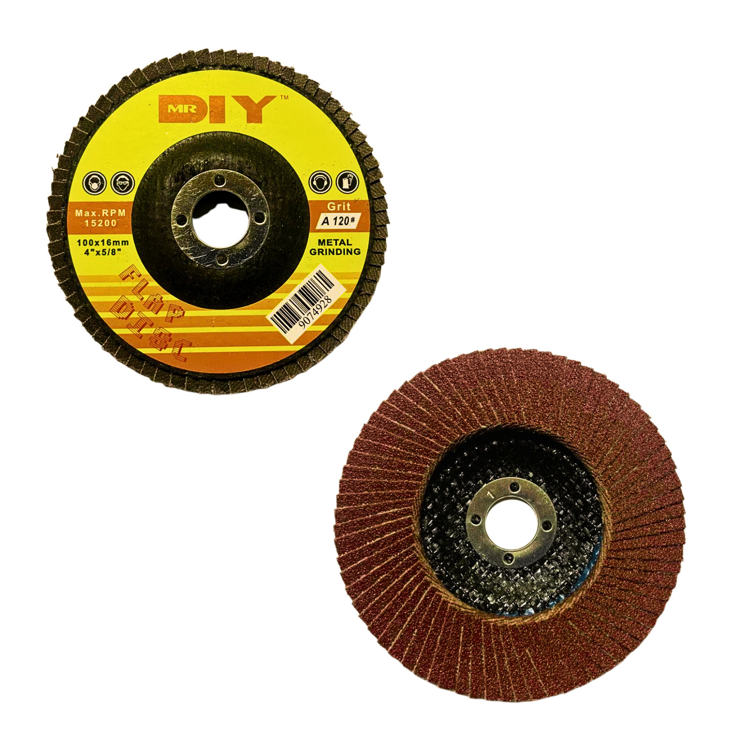 4-inch Flap Sanding Disc Type Wheel Grinding Medium Grit A 120# (Pack of 2 pcs)