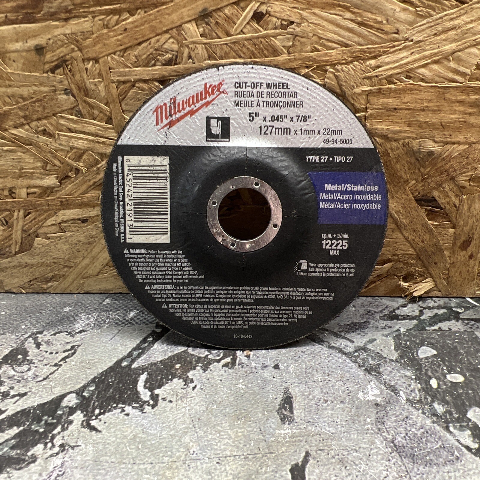 2 PACK Milwaukee 49-94-5005 Cutting Wheel 5 X .045 X 7/8 Type 27