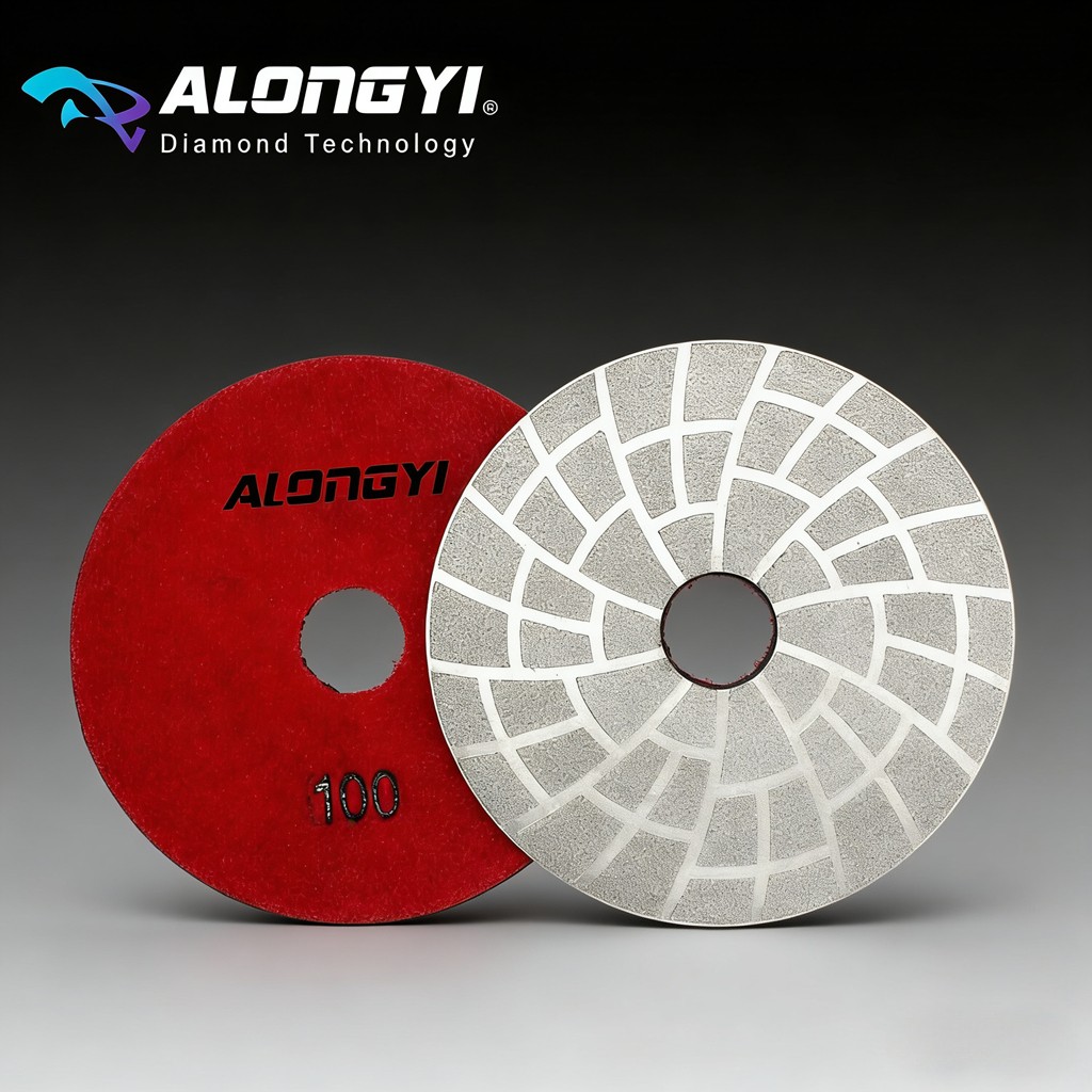 4 Inch 3pcs Diamond Polishing Pads Wet 3mm Thickness Stone Turbo Abrasive Wheel