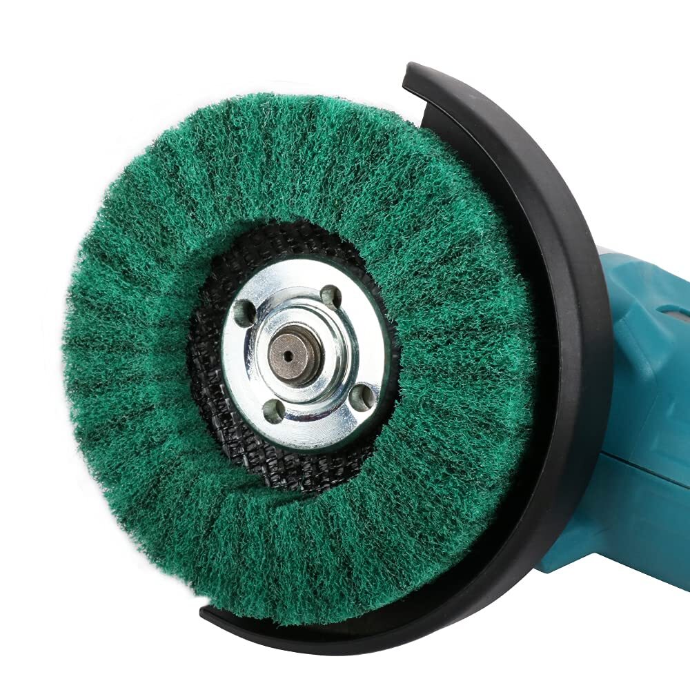 10PCS 4.5inch Nylon Flap Discs 115x22mm Green Metal Cleaning Polishing Wheel Pad
