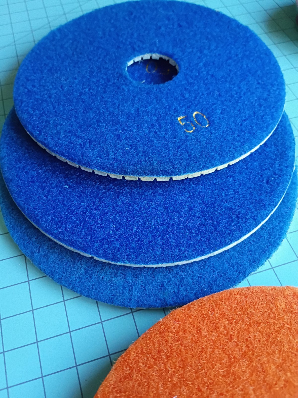 Lot Of 9 6″ Diamond Polishing Pads 30 50 100 200 Grit B32