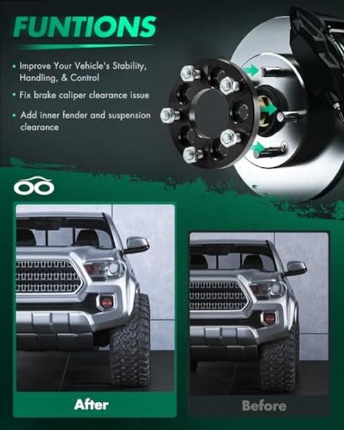 pcs 5×100 to 5×114.3 Wheel 5×100 or 5×114.3-M12x1.5-15mmthick -67.1mm 2 Black