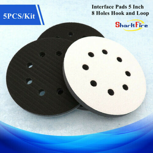 5 Inch 8 Holes Soft Density Interface Pad Hook & Loop Sponge Cushion Buffer Pad