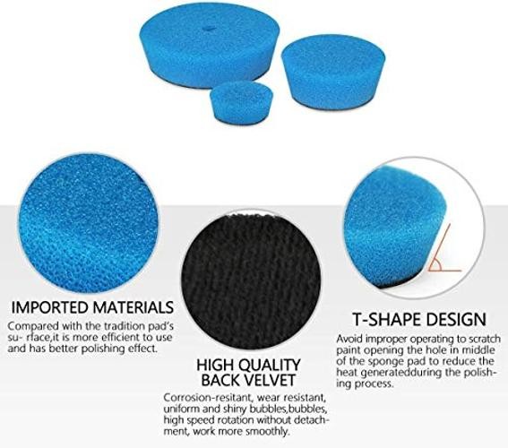 Mini Polishing Pads, 25mm 50mm 80mm Detailing Polishing Pads Car Detailing