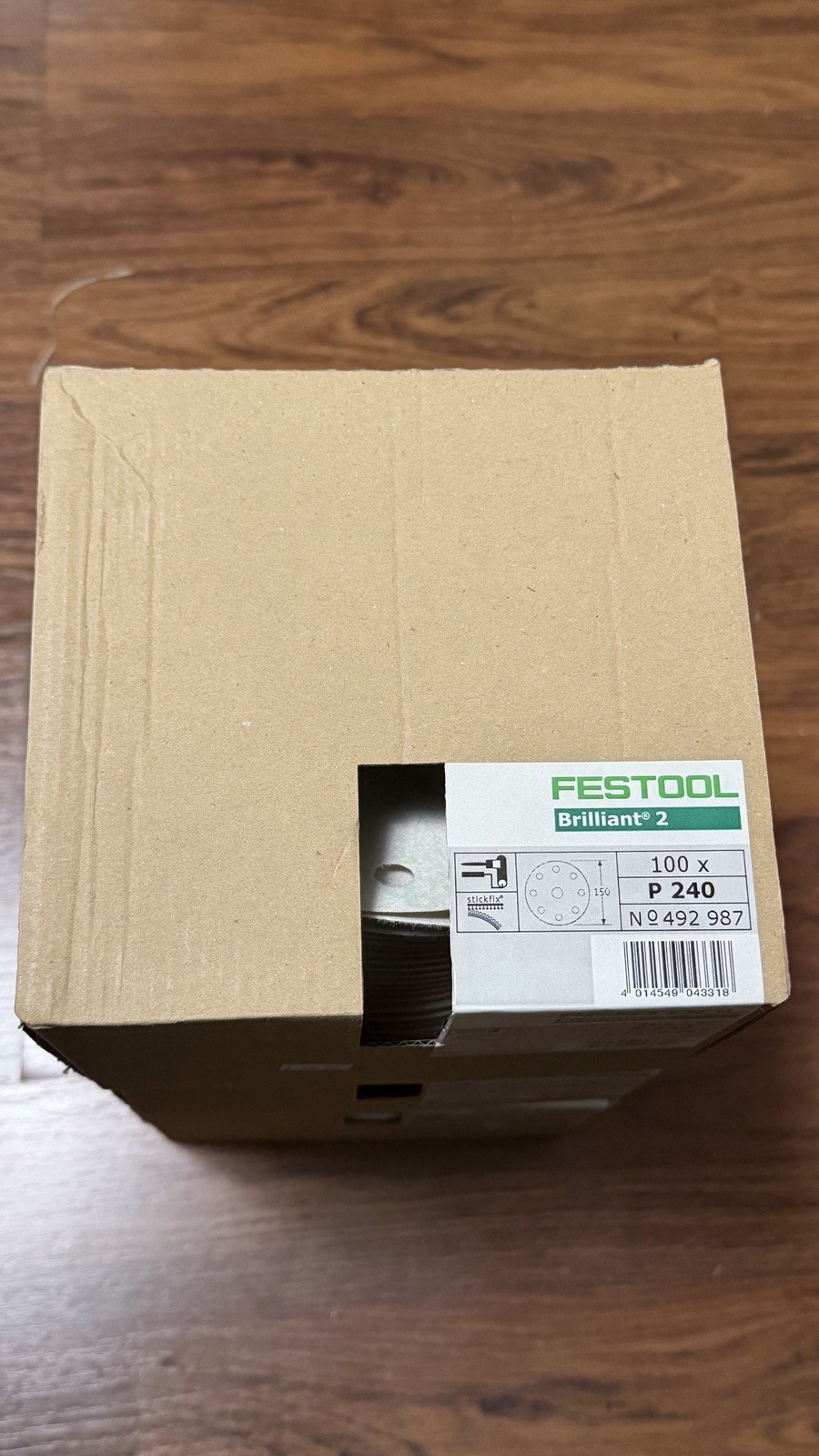 Festool Brilliant 2 P80, P120, P240, 150mm 6″