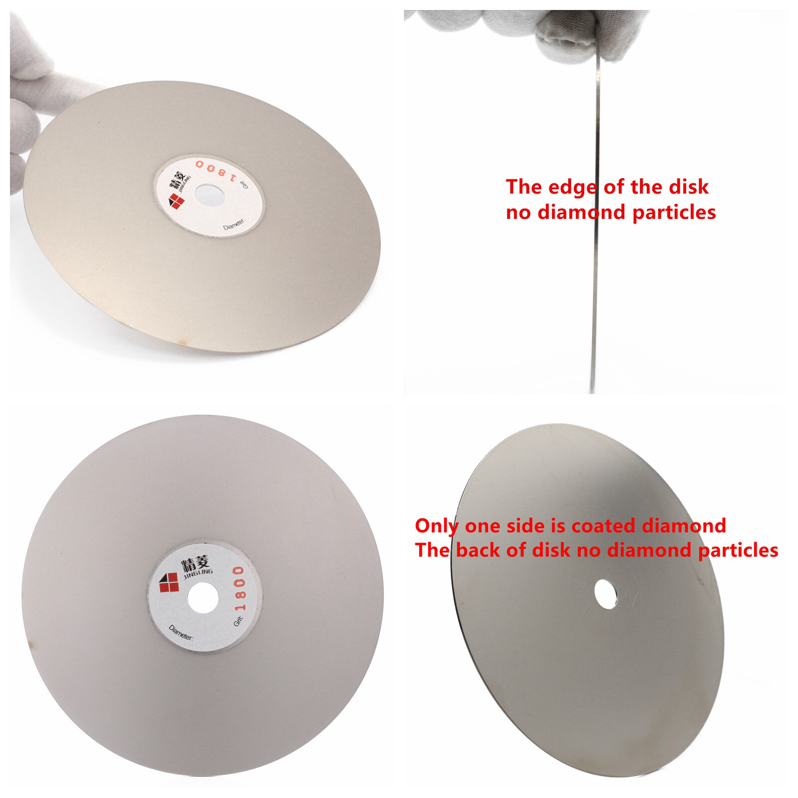 6 inch Diamond Lap Disc 1800 Fine 1/2 inch Arbor Hole For Gemstone Jewelry