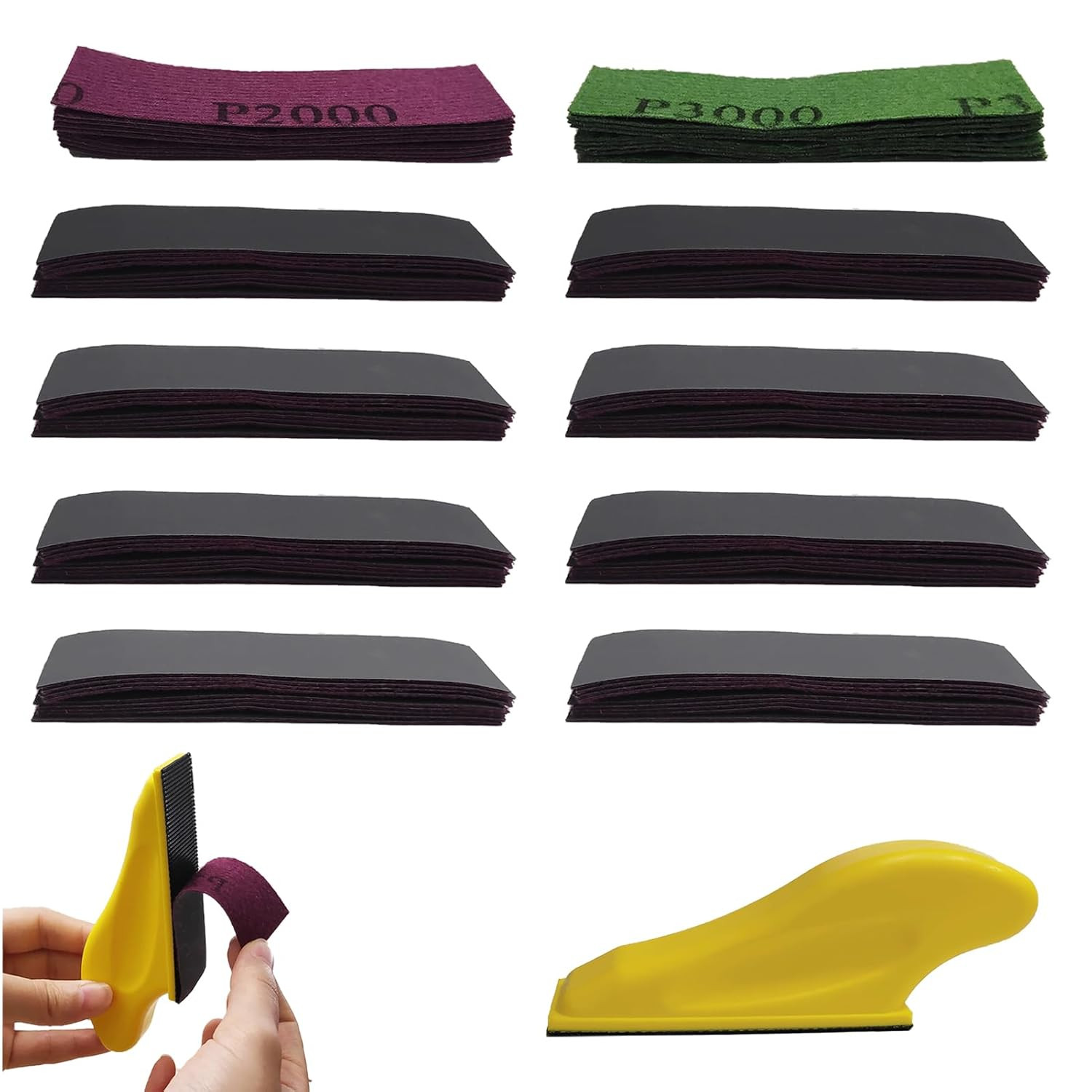 100Pcs Micro Detail Sander Paper Kit Wet Dry Sandpaper 320 400 600 800 1000 120