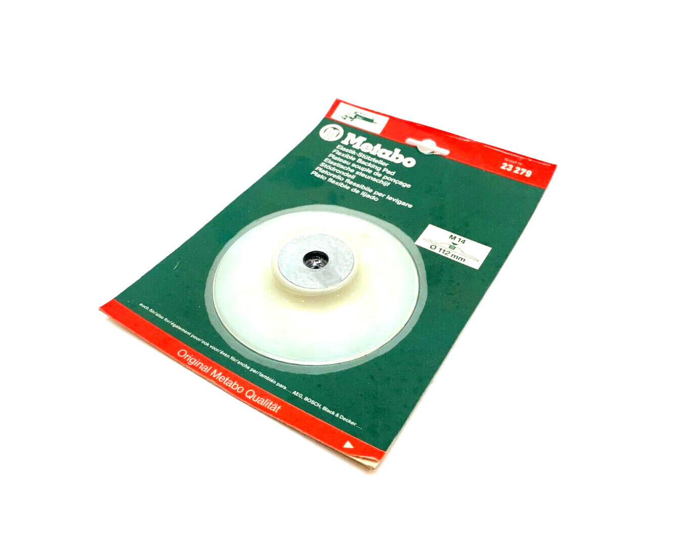 Metabo 23-279 Flexible Backing Pad 4-1/2″, 112mm, M14 Nut, Angle Grinder