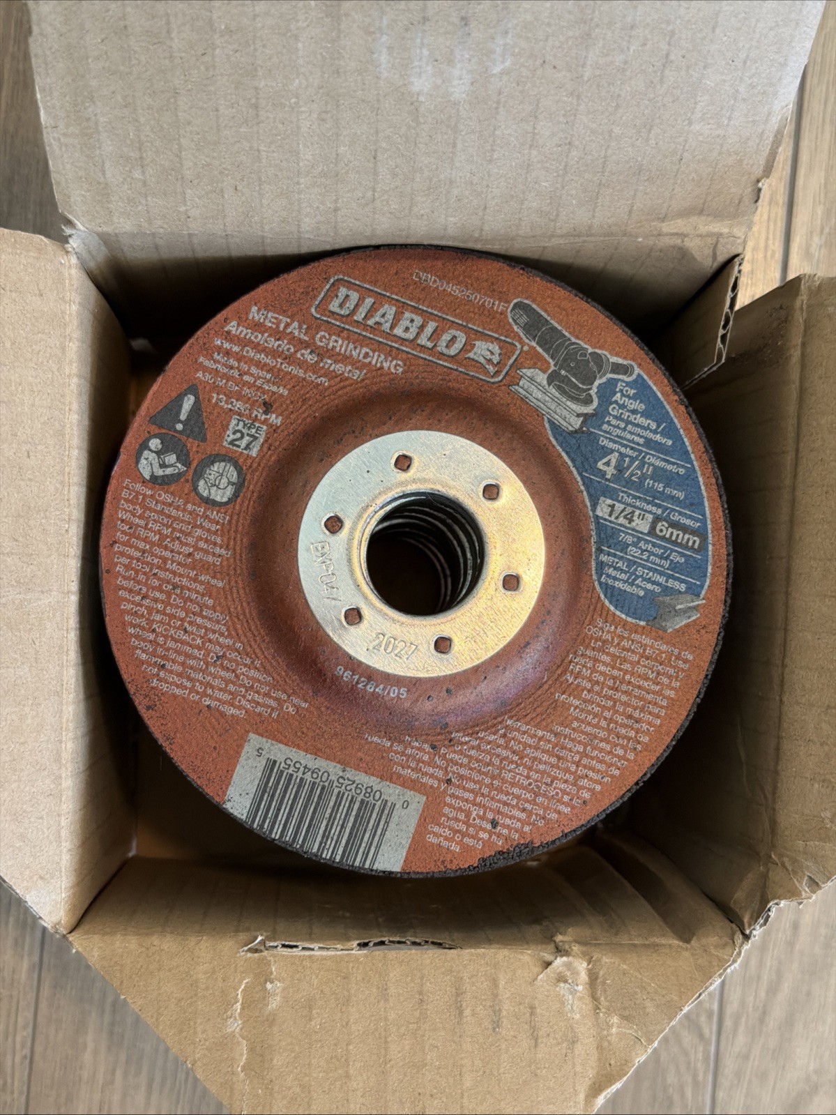 10 PACK Diablo 4 1/2 in 4.5” Metal Grinding Disc Wheel DBX045250701 Type 27 🔥
