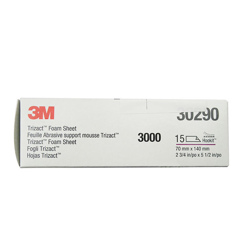 3M 30289 trizact abrasive foam sheet 70mmX140MM P3000 /5000 Grit 15PCS/box