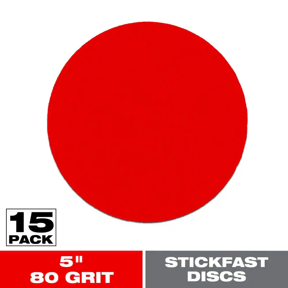 5 In. 80-Grit ROS Stickfast Sanding Discs