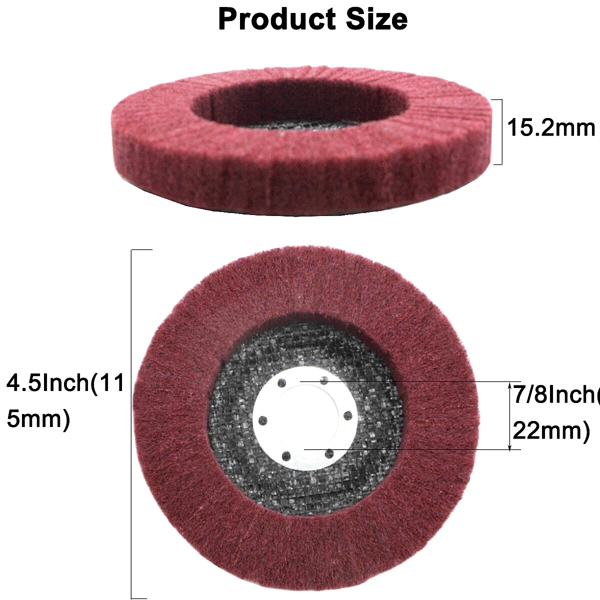 5PCS 4-1/2 inch Nylon Polishing Buffing Wheels Metal Flap Disc for Angle Grinder