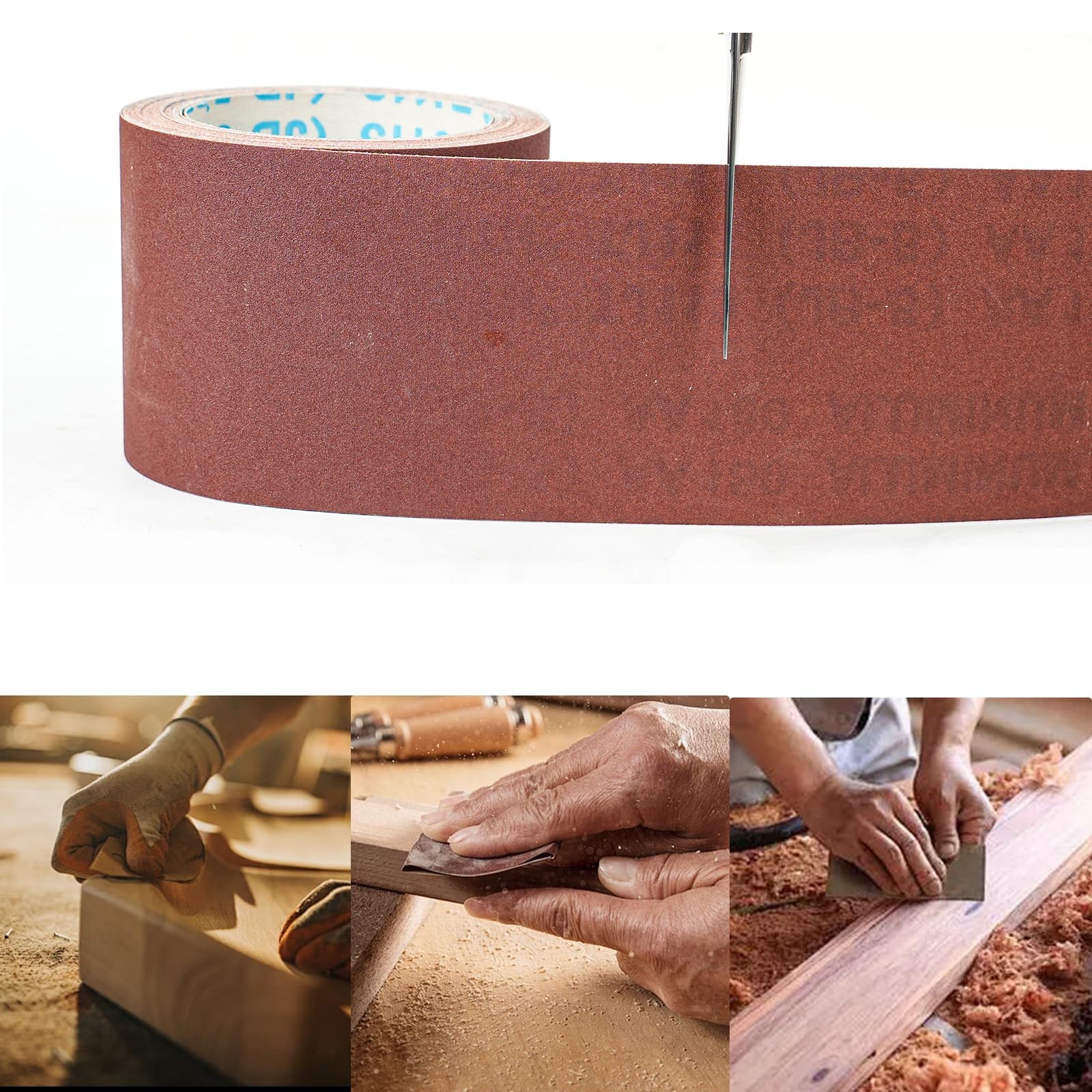 320 Grit Sandpaper Roll 4 Inch x 32.8 Feet Aluminum Oxide Emery Cloth Box