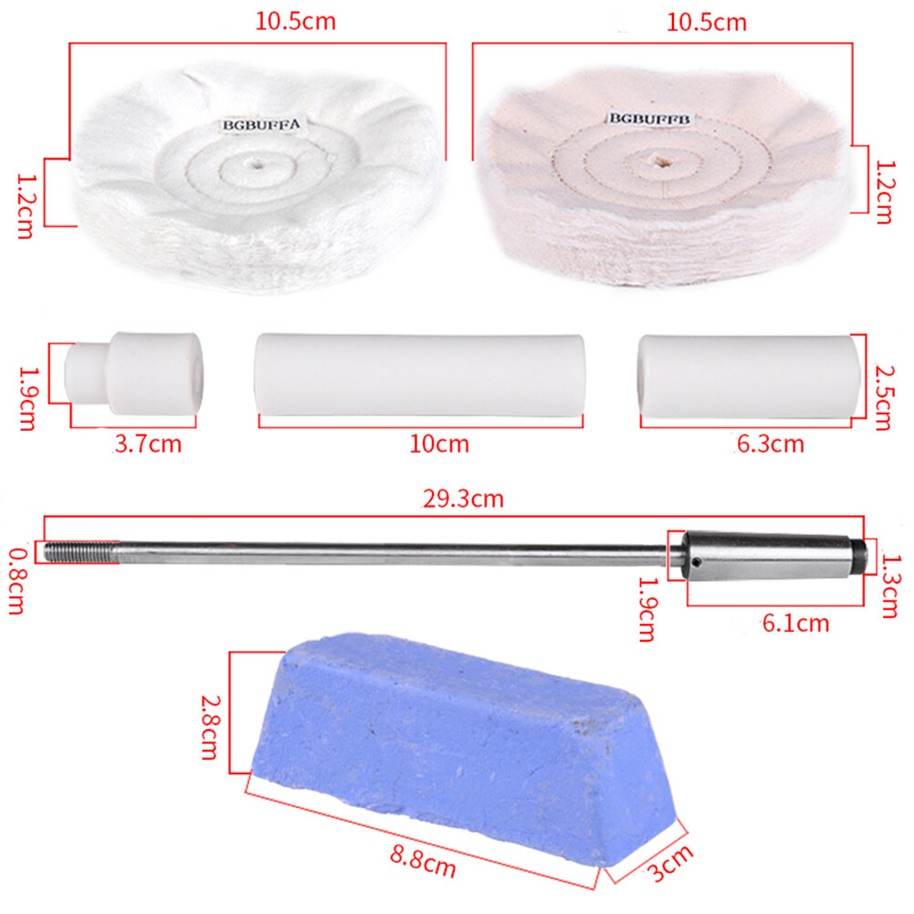 2 Step Lathe Buffing System, 2 Wheel Bufffing Mandrel, MT2 Mounts