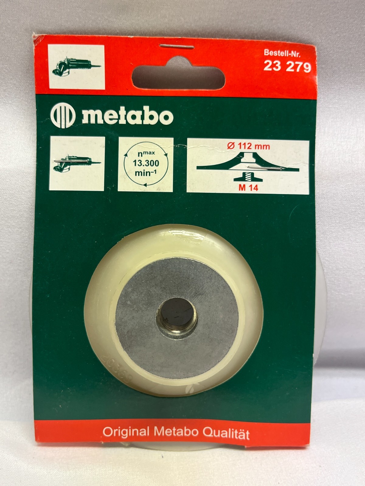 Metabo 23-279 Flexible Backing Pad for Nut Angle Grinder 4.5″, 112mm M14