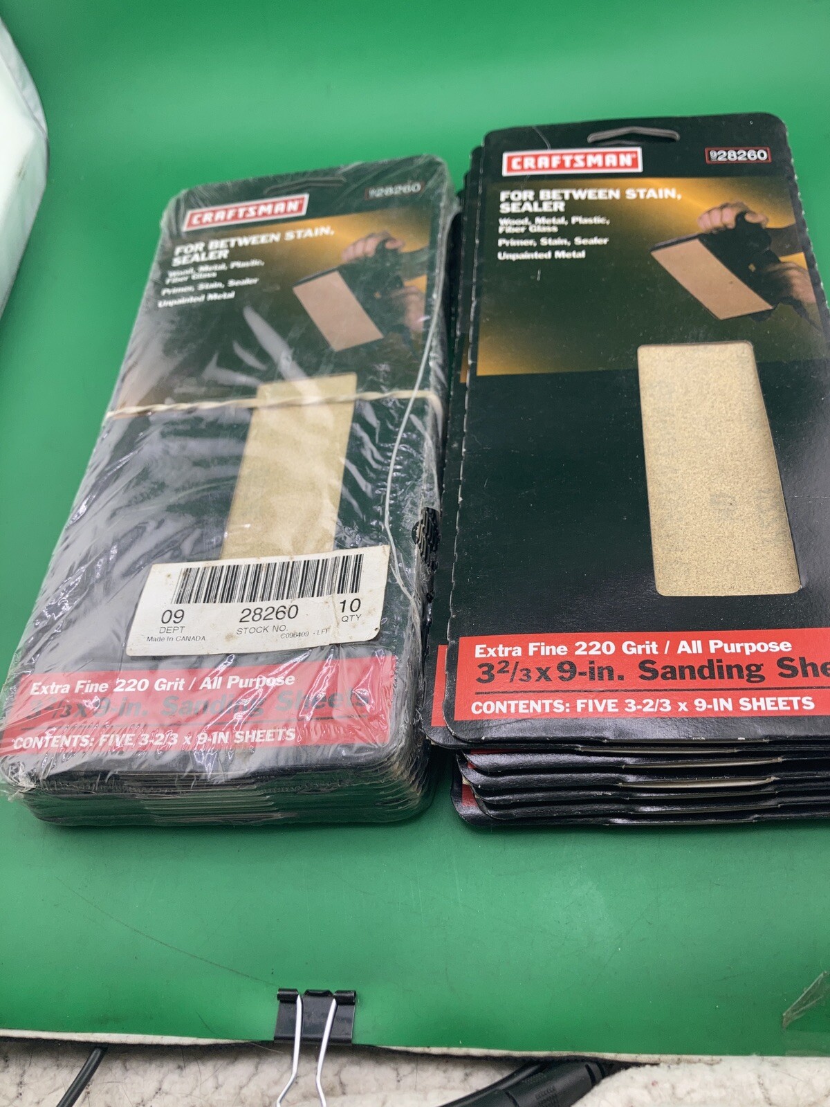 Craftsman 85 Sanding Sheets Extra Fine 220 Grit 3-2/3 X 9” # 28260 Canada (NOS)