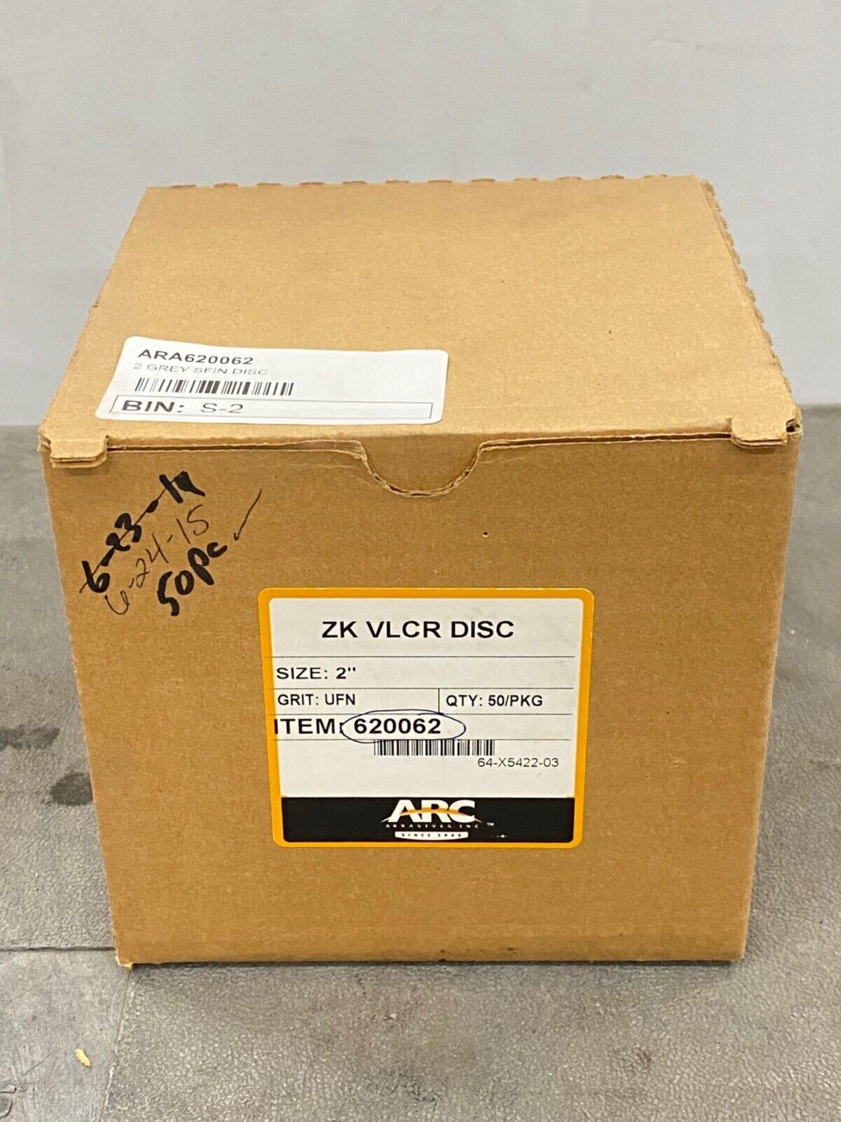 50 new ARC Abrasives 2″ UFN Fine ZK VLCR Sanding Discs/Wheels, Item #: 620062