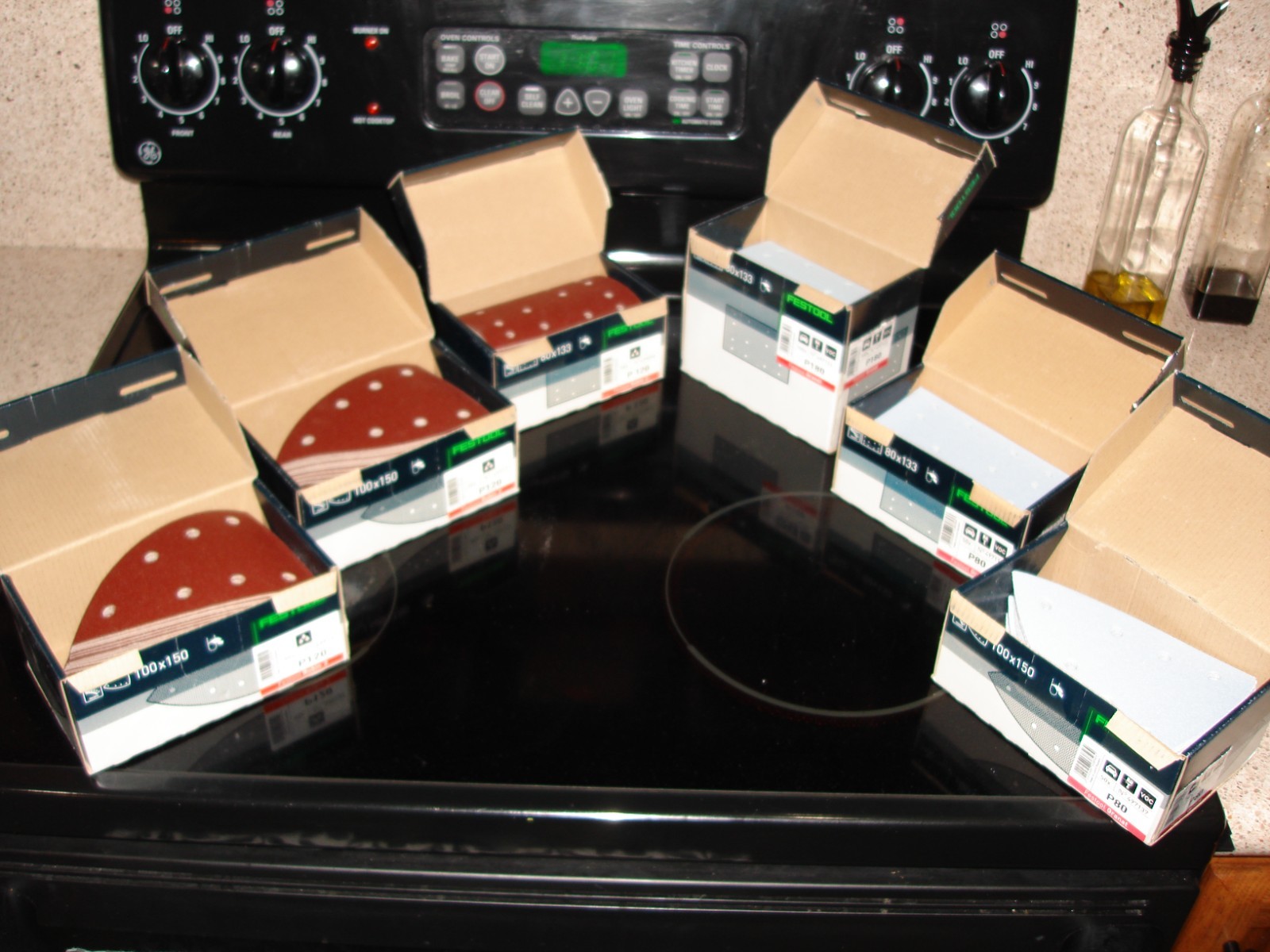 6- COMPLETE Boxes of Festool Granat & Rubin 2 Sandpaper P80, P120, P180