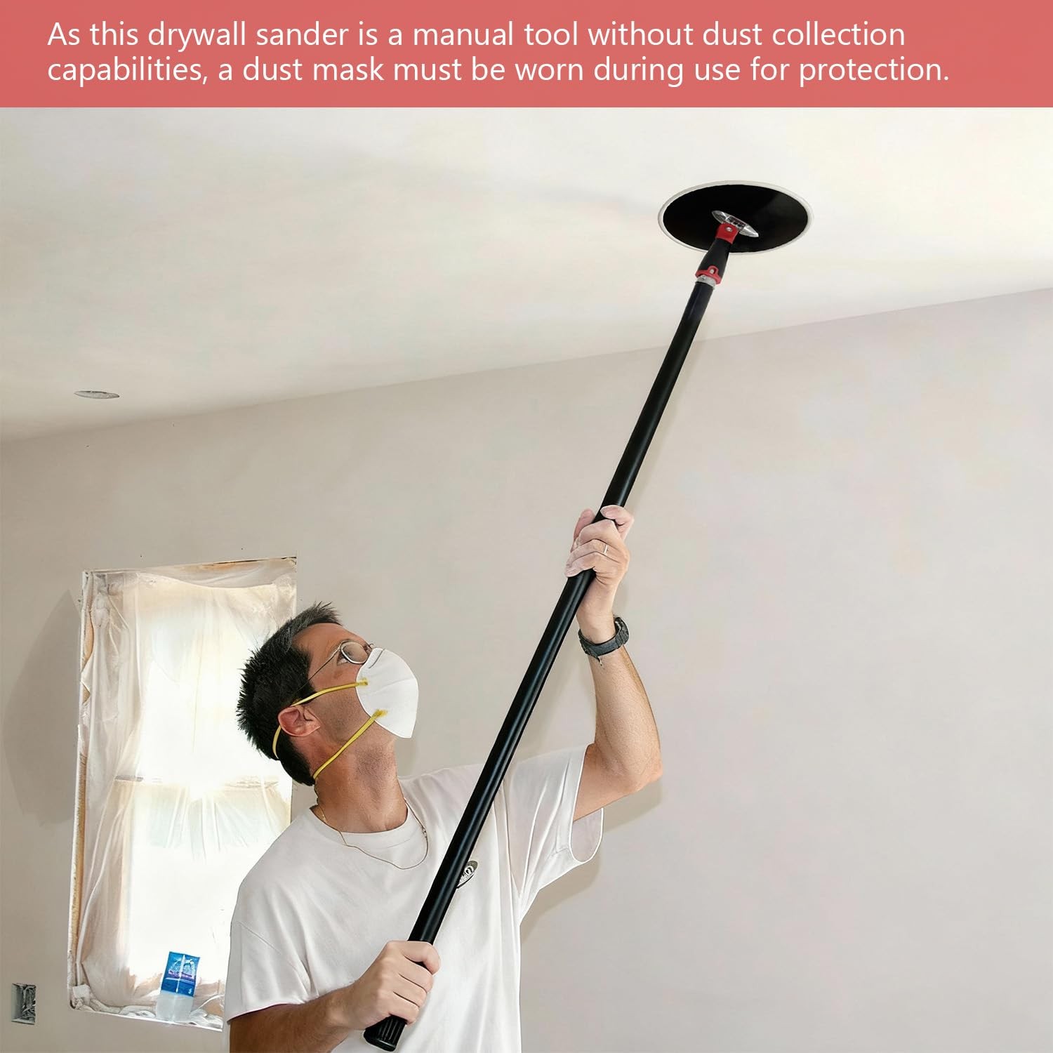 SCOTTCHEN Drywall Sander 9 Inch Radial Round Pole for Dry Wall…