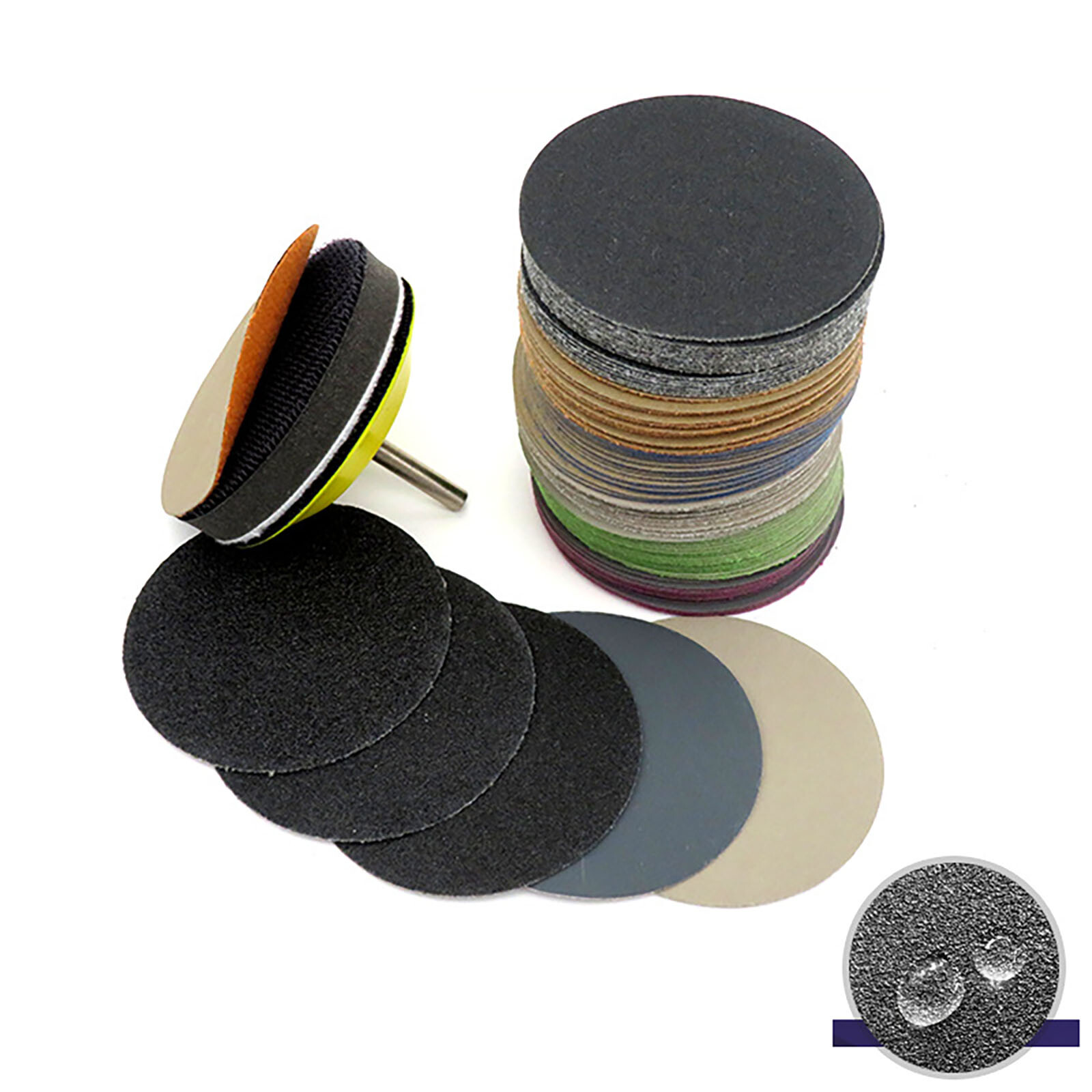 1″-25mm Wet & Dry Sanding Discs Sandpaper Orbital Hook & Loop Pads Grit 60-10000