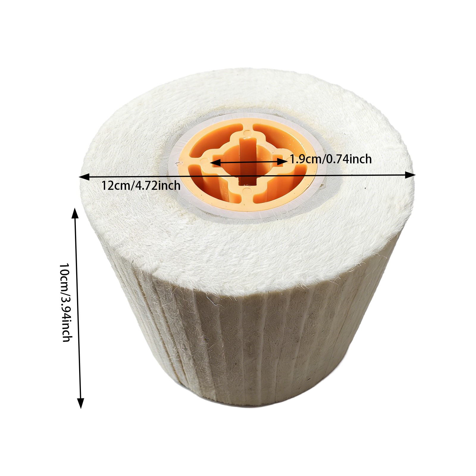 4.72in Wool Buffing/Polishing Wheel, Professional Surface Conditioning Wheel